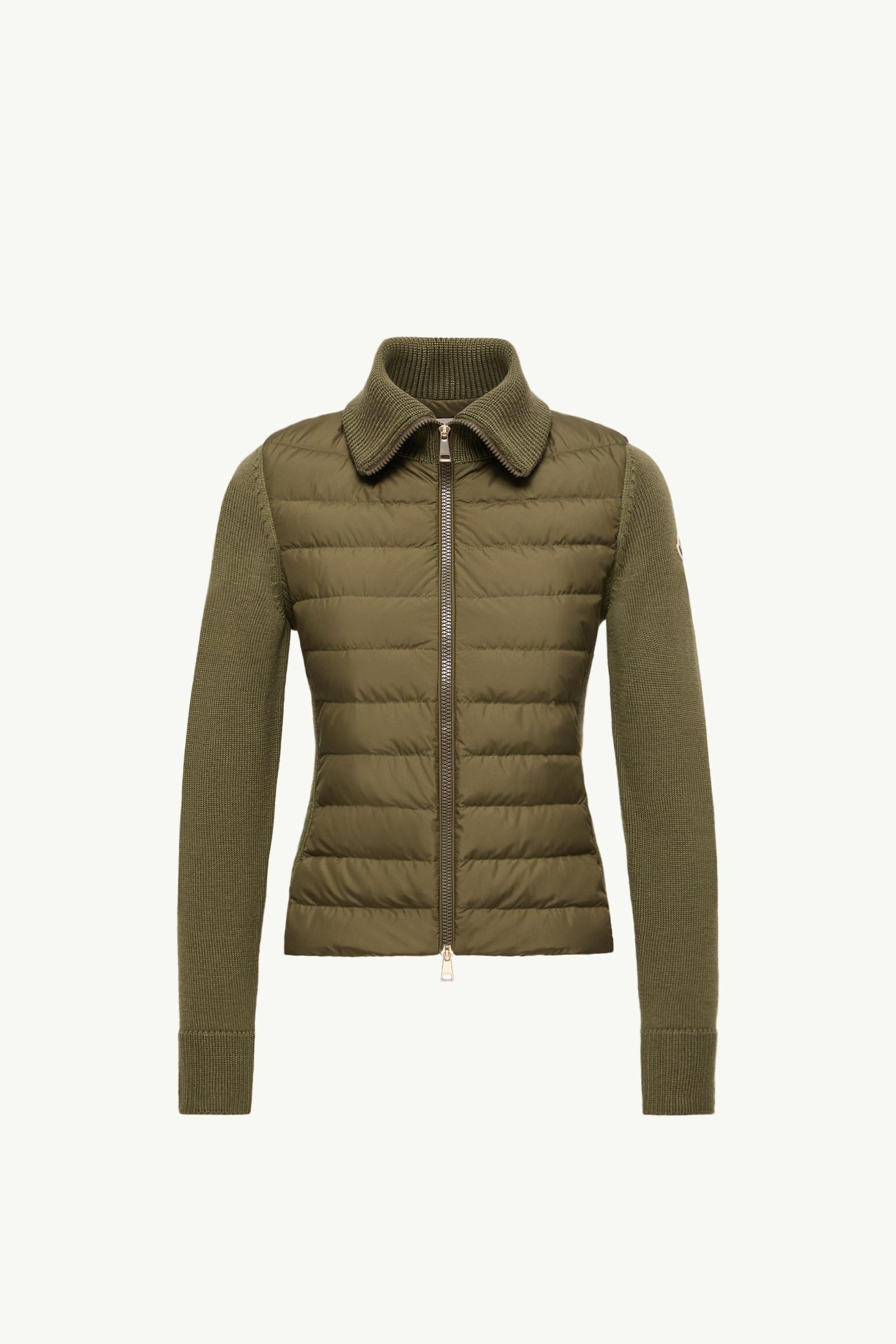 Padded Zip-Up Wool Cardigan Women Dark Green Moncler, 1 of 0