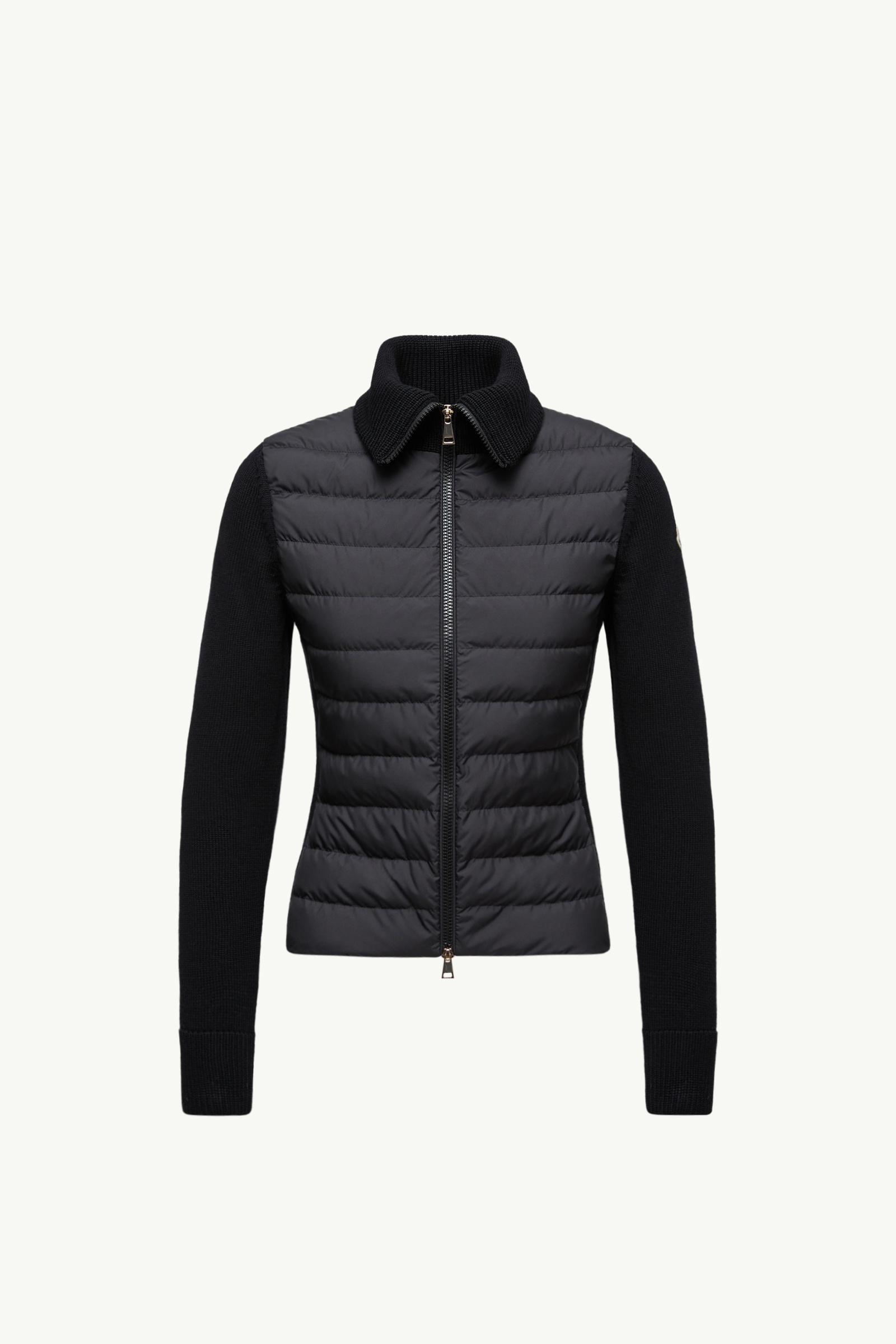 Padded Zip-Up Wool Cardigan Women Black Moncler, 1 of 0