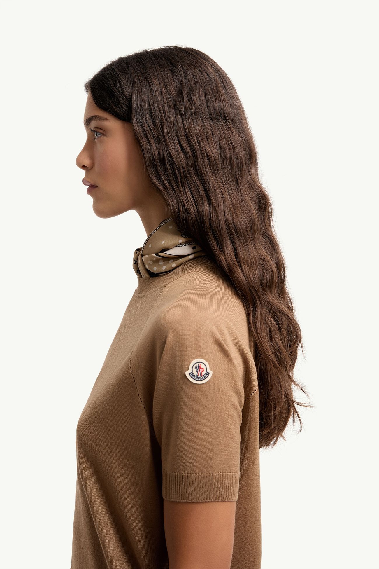 女士羊毛短袖毛衣 女士 浅棕色 Moncler 1