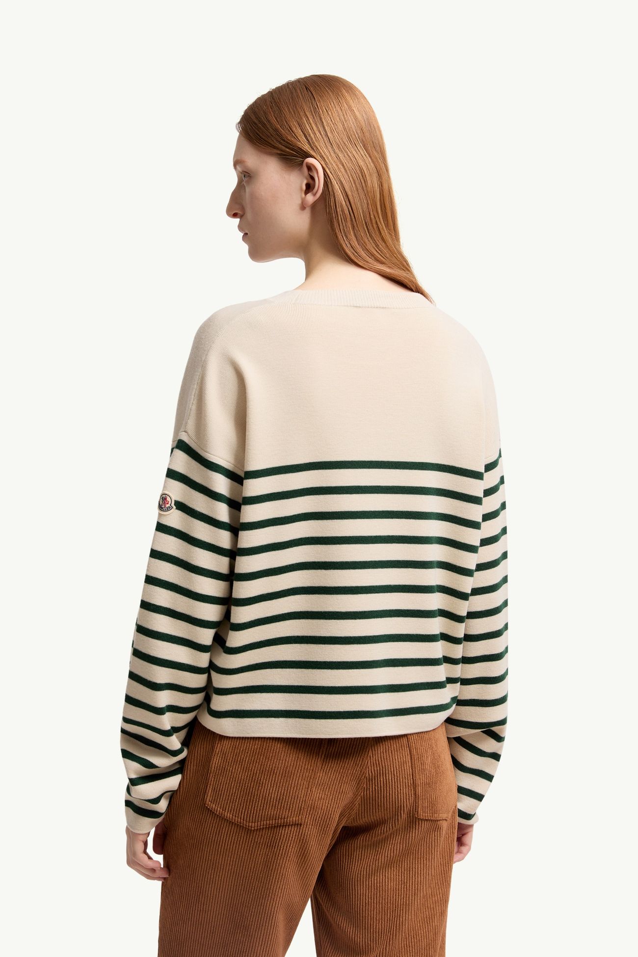 Maglione in lana a righe Donna Bianco & Verde Moncler 4