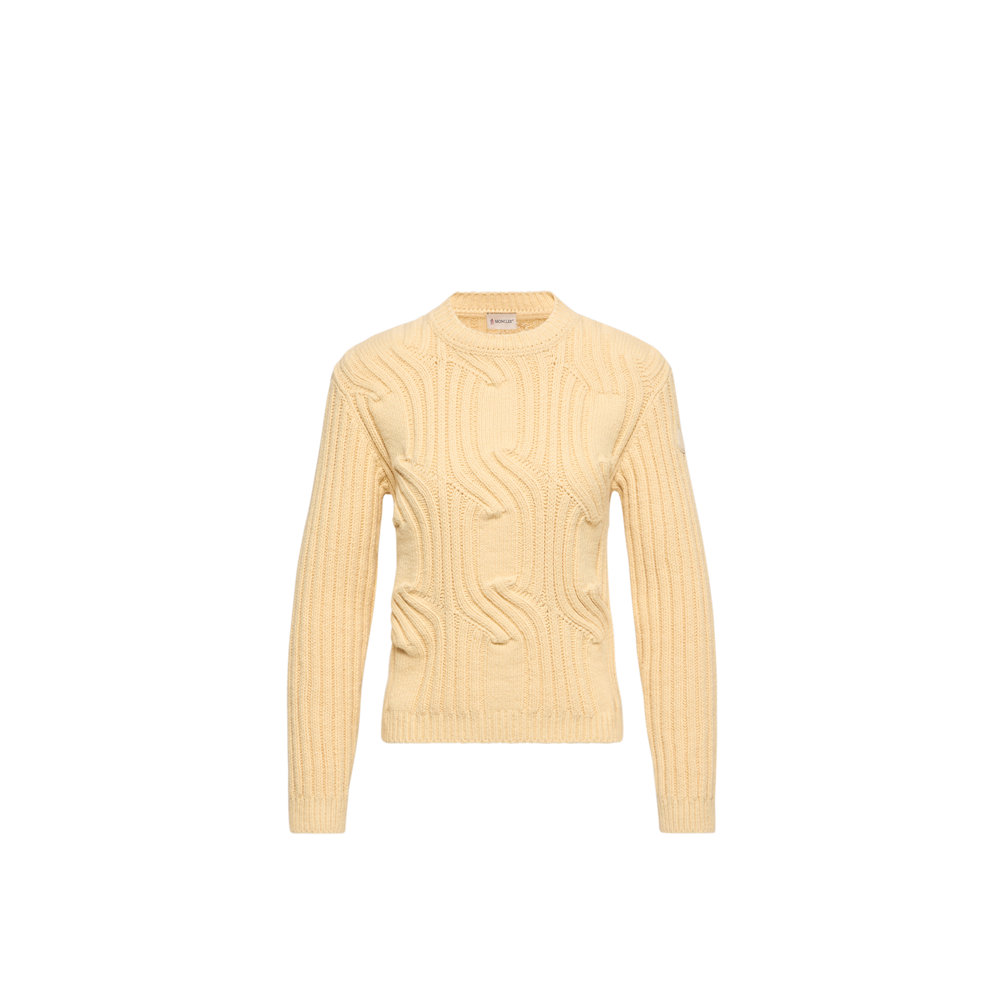 Moncler   Chain Knit Cotton Blend Jumper for Women in White, Size: M