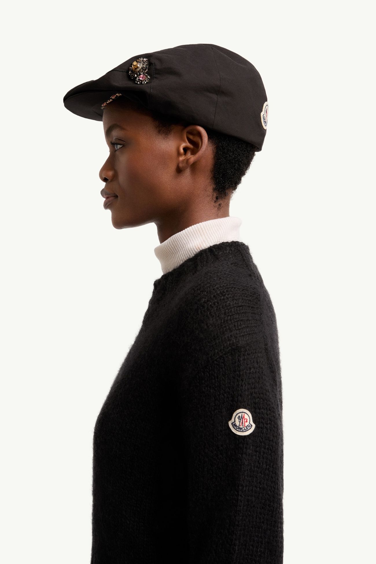 Pull à col roulé en alpaga mélangé Femmes Noir Moncler 1