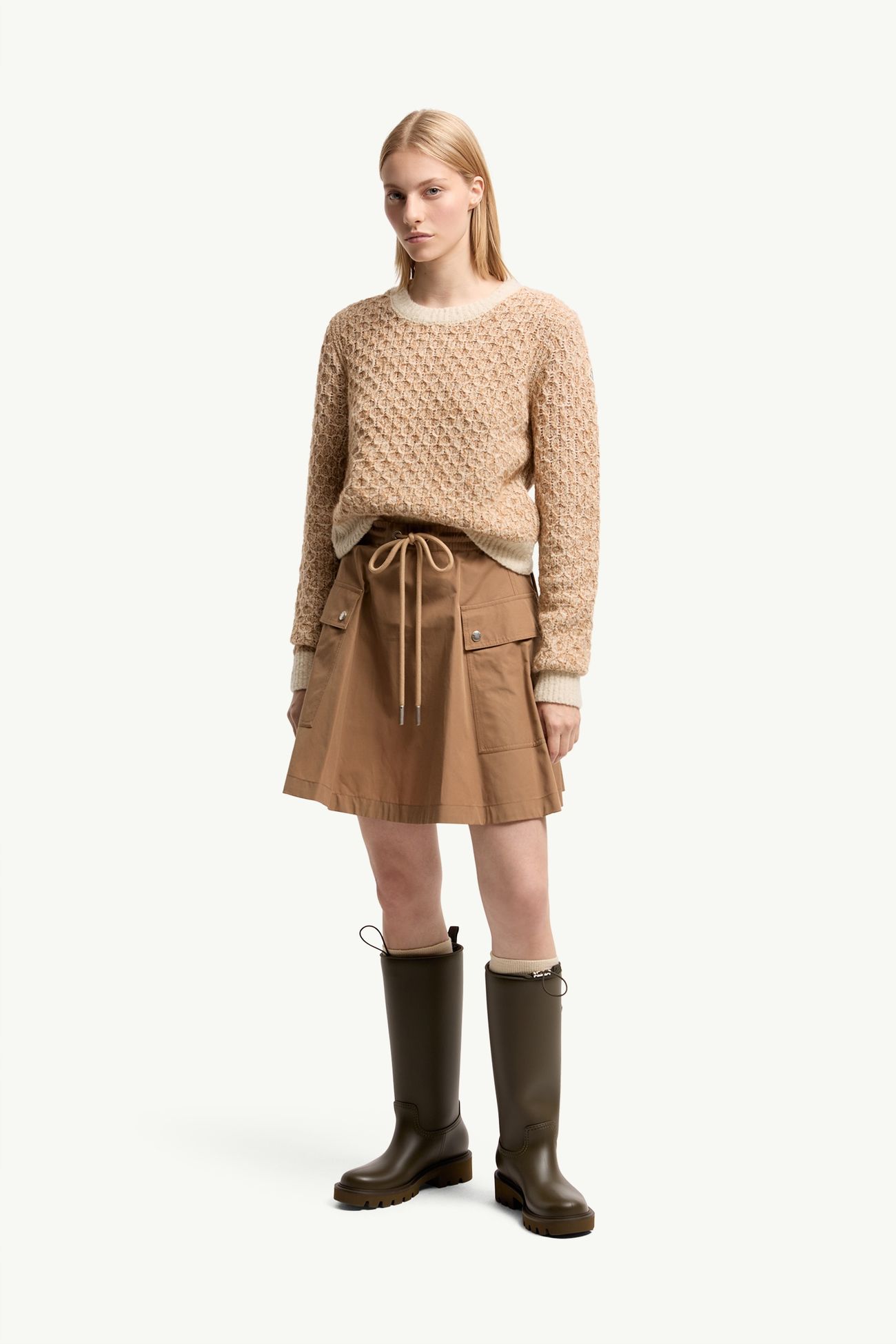 Jersey de mezcla de lana Mujer Beige Moncler 0