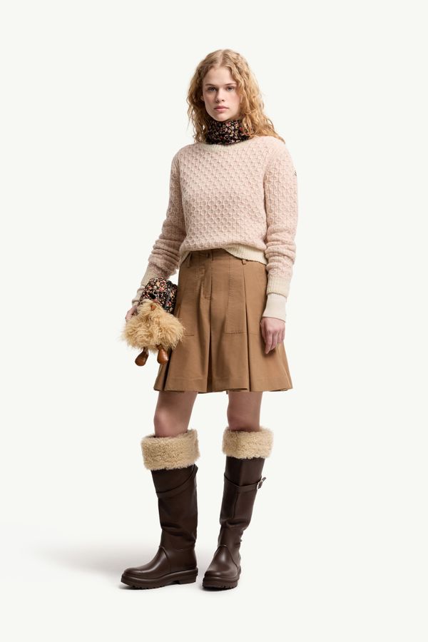 Wool Blend Sweater Women Light Pink Moncler 0