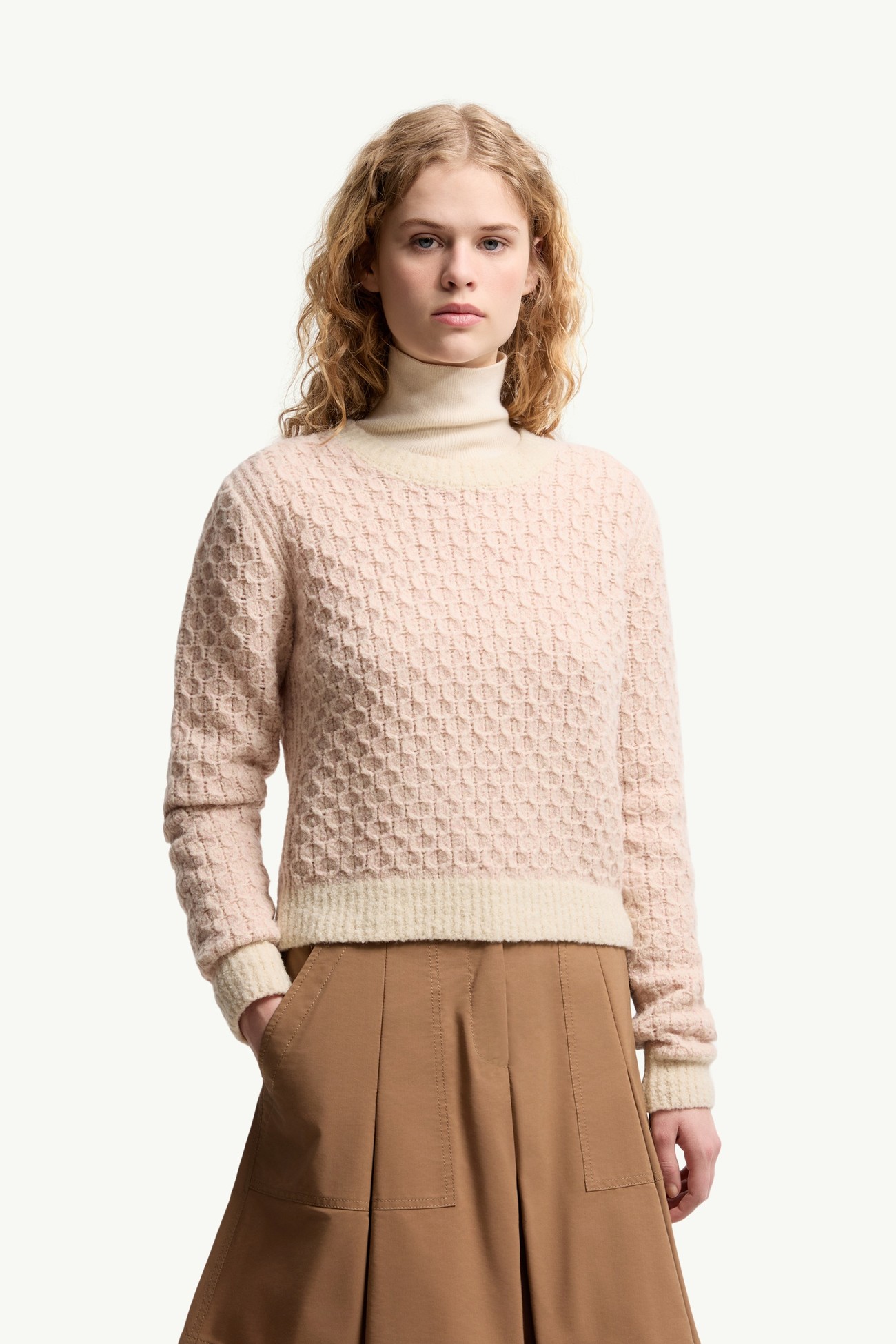 Maglione in misto lana Donna Rosa Chiaro Moncler 3