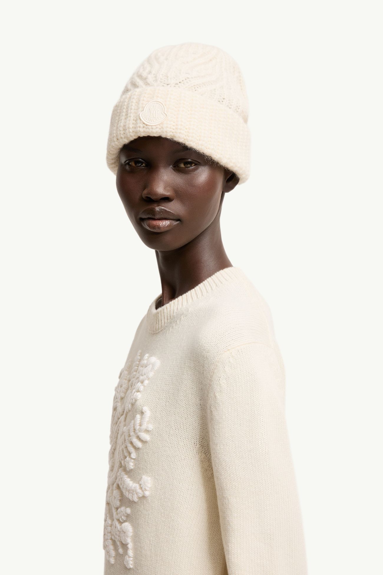 Pullover aus einer Wolle-Kaschmir-Mischung Damen Weiß Moncler 1