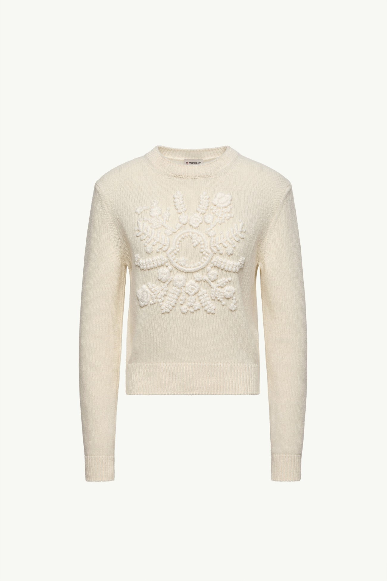 羊毛羊絨混紡毛衣 女士 白色 Moncler 2