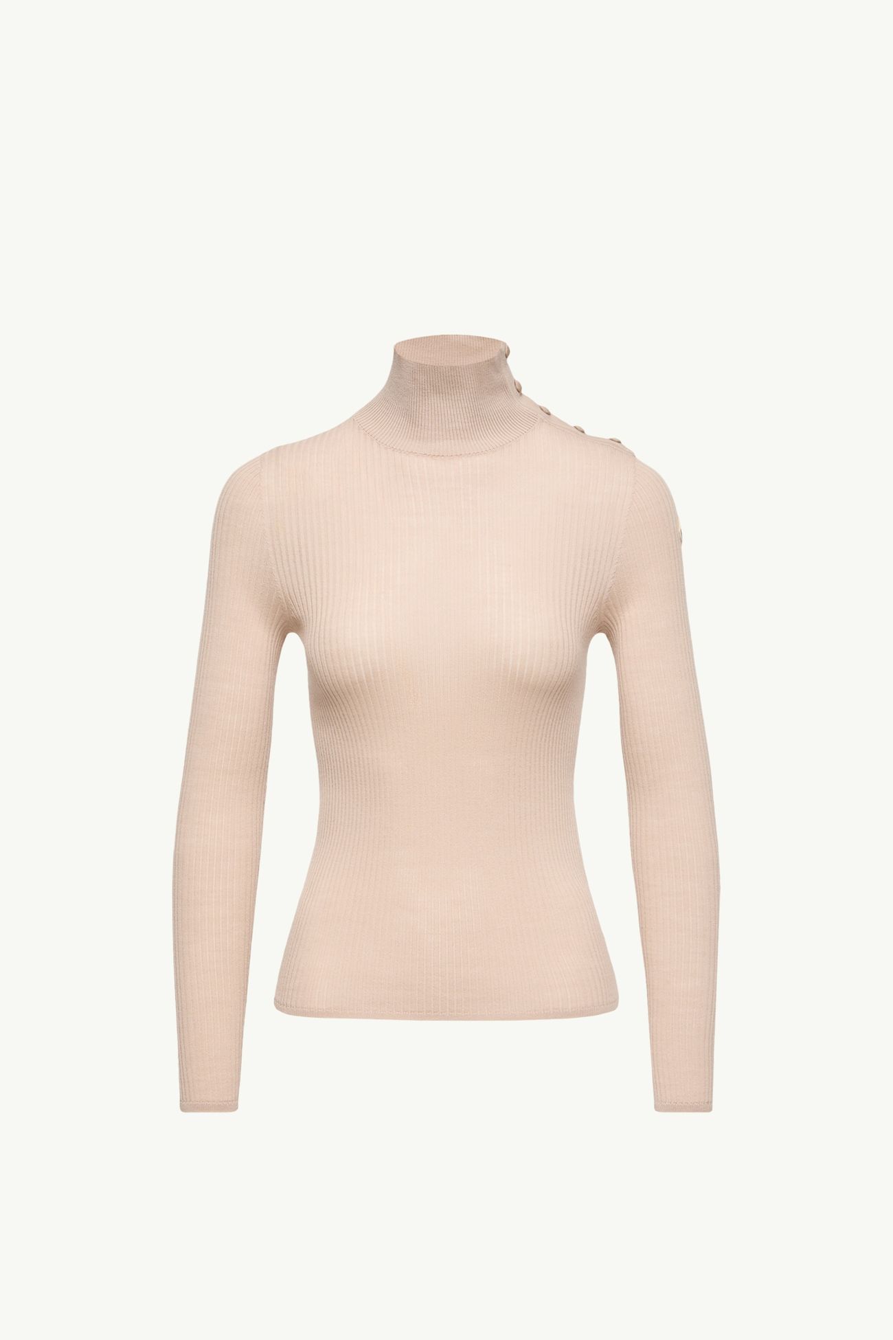 Textured Wool Jumper Women Light Beige Moncler 2
