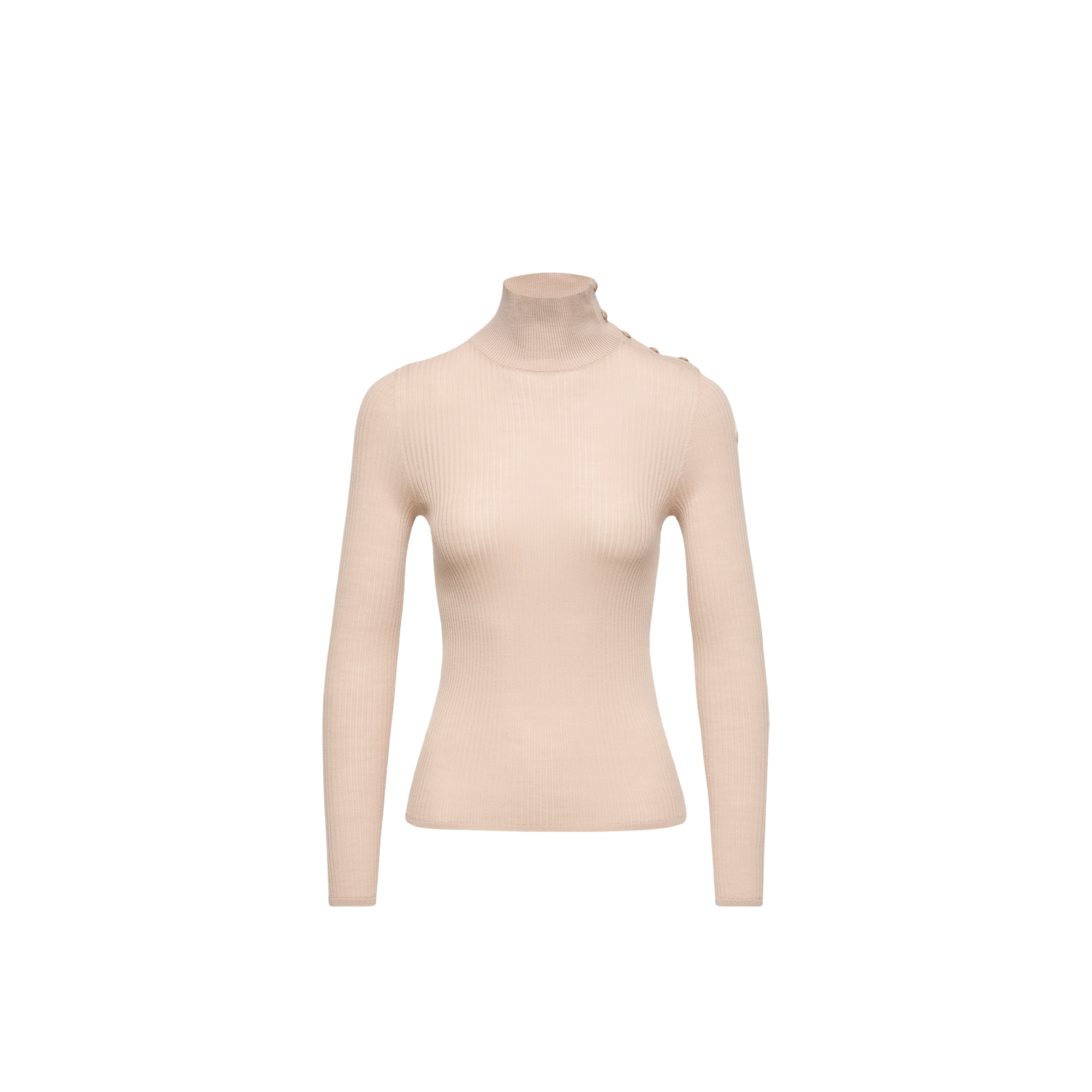 Moncler   Textured Wool Jumper for Women in Beige, Size: M