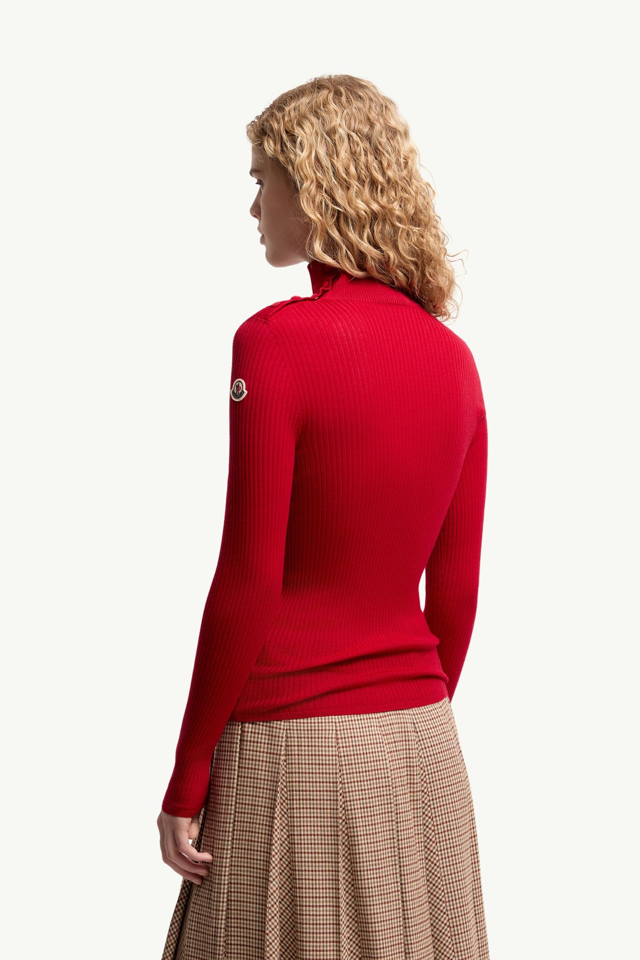 質感羊毛樽領上衣 女士 紅色 Moncler 4