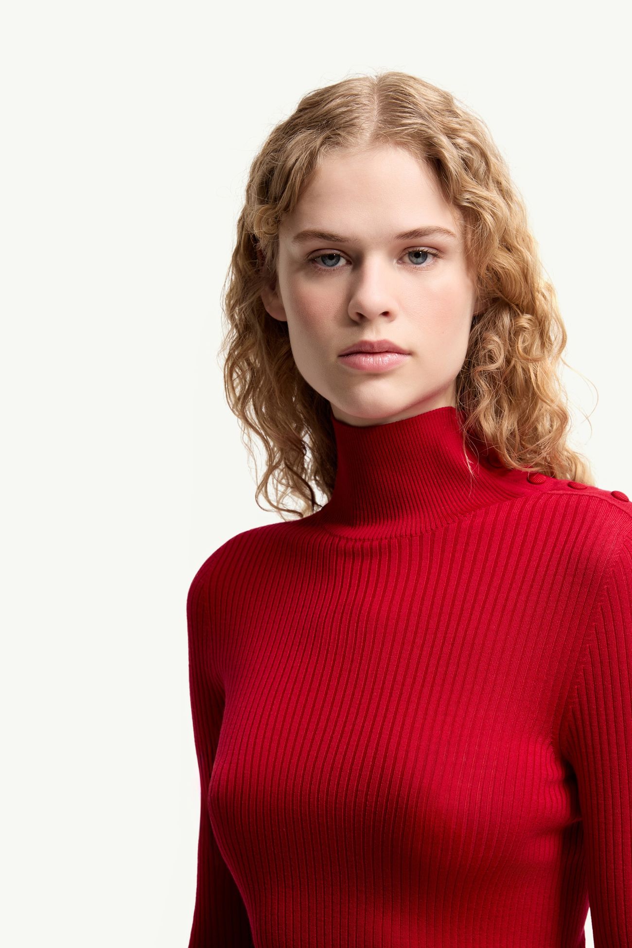 質感羊毛樽領上衣 女士 紅色 Moncler 5