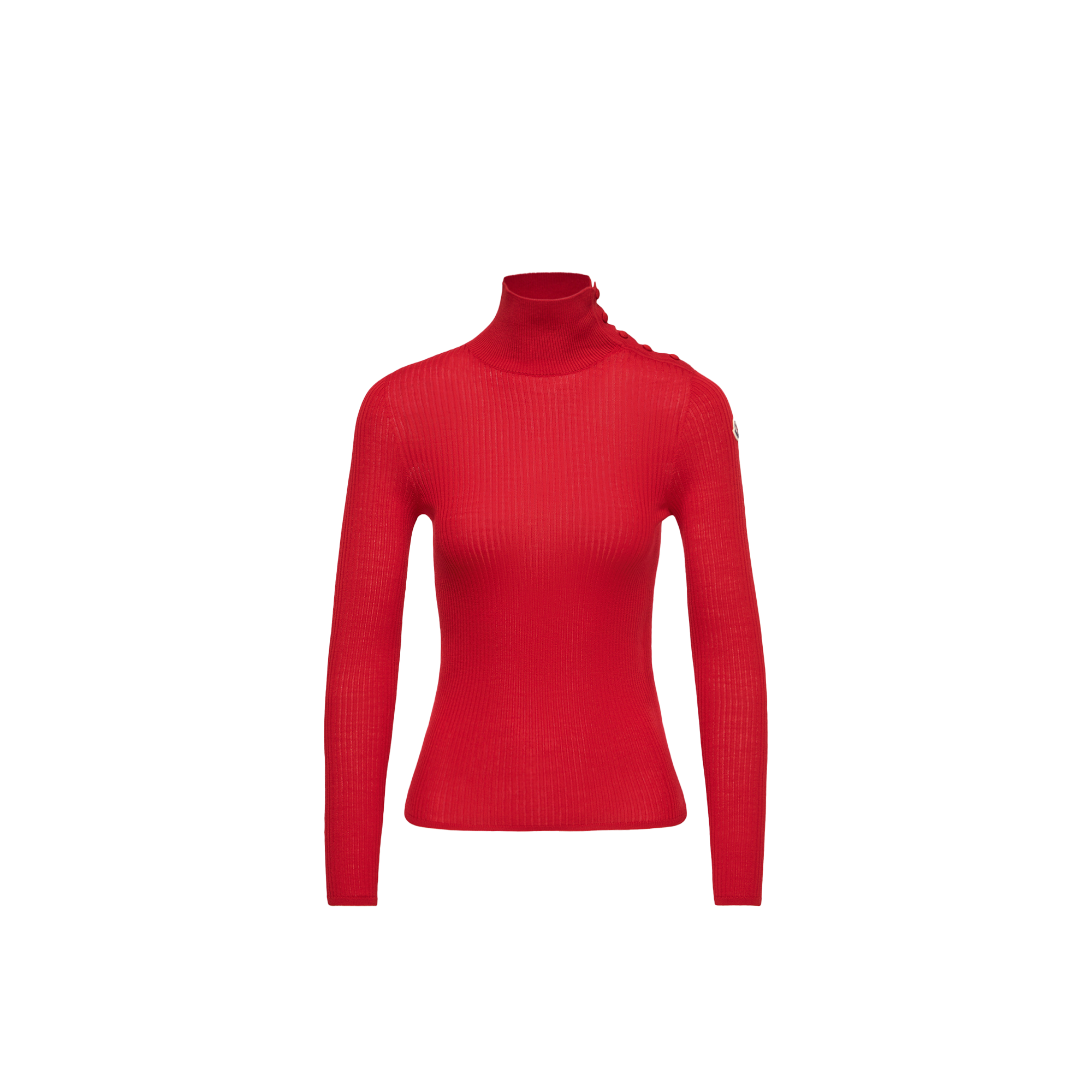 Moncler   Textured Wool Jumper for Women in Red, Size: M