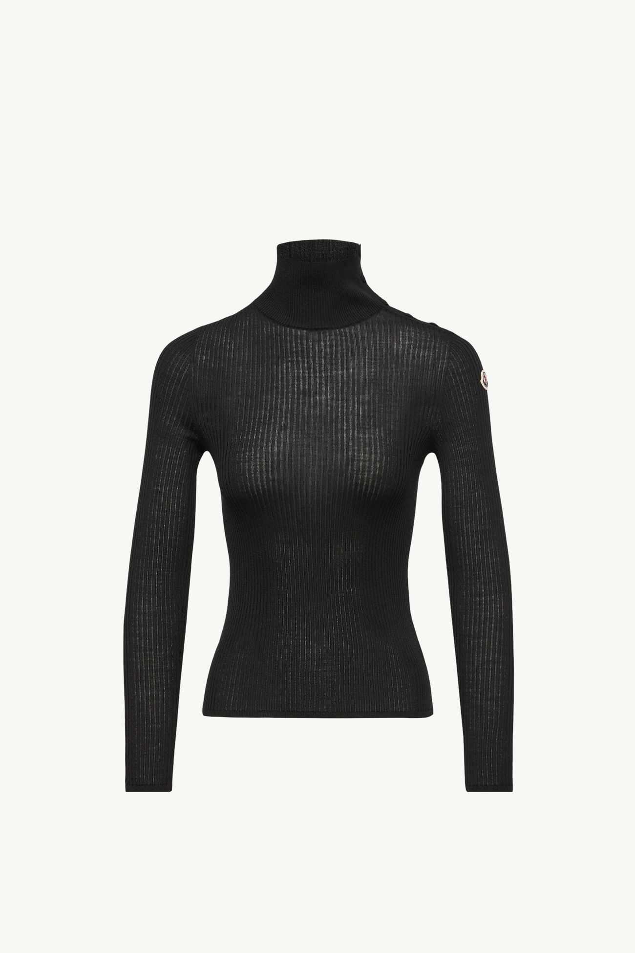 質感羊毛樽領上衣 女士 黑色 Moncler 2