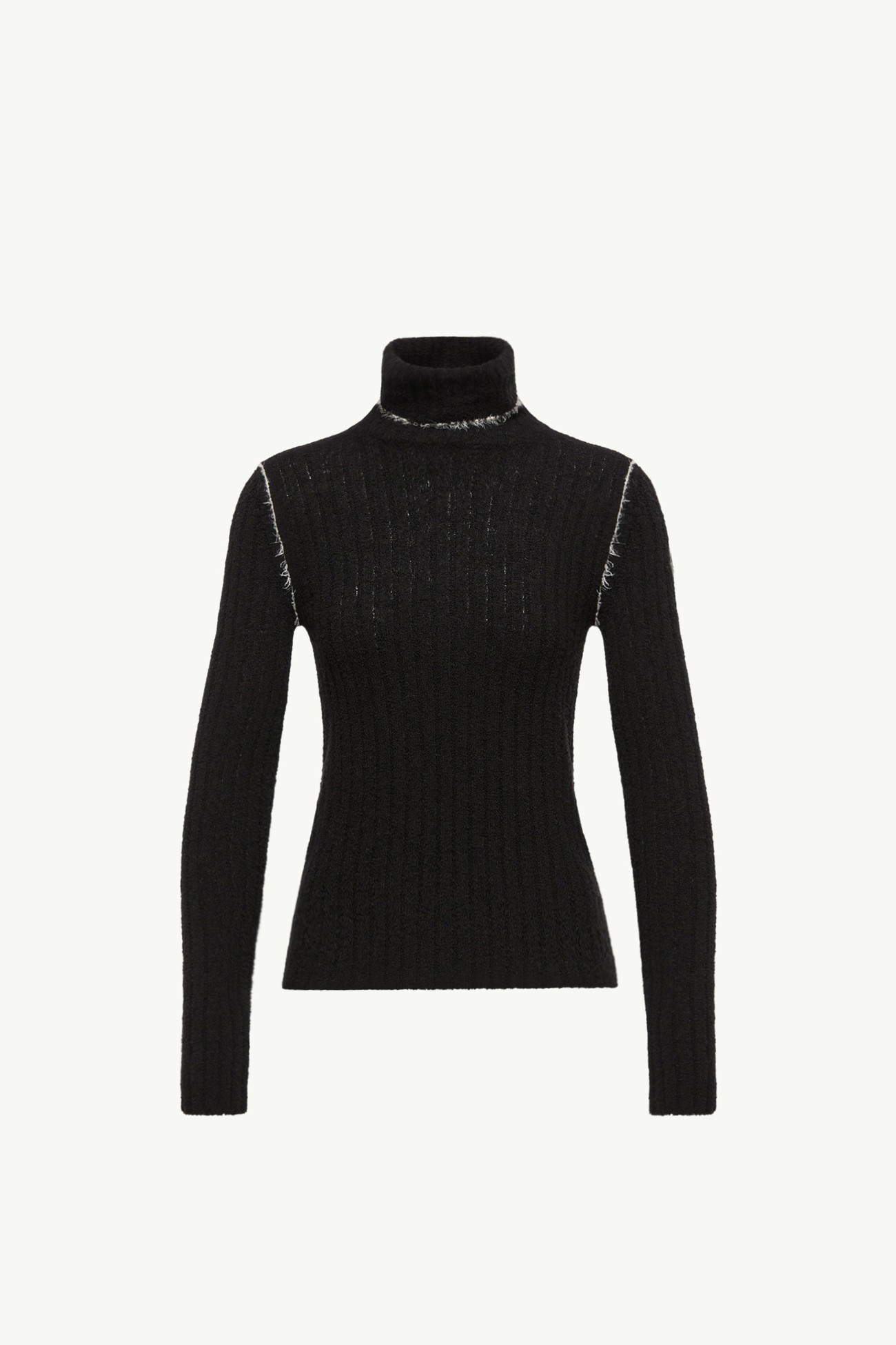 Wool Blend Polo Neck Jumper Women Black Moncler 2