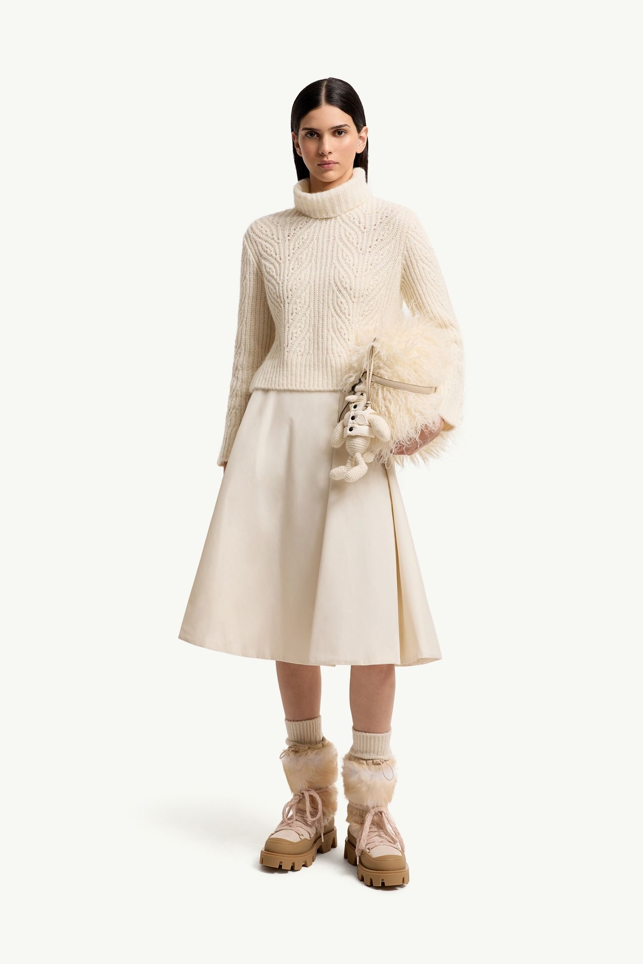 女士羊驼毛混纺高领毛衣 女士 白色 Moncler 0