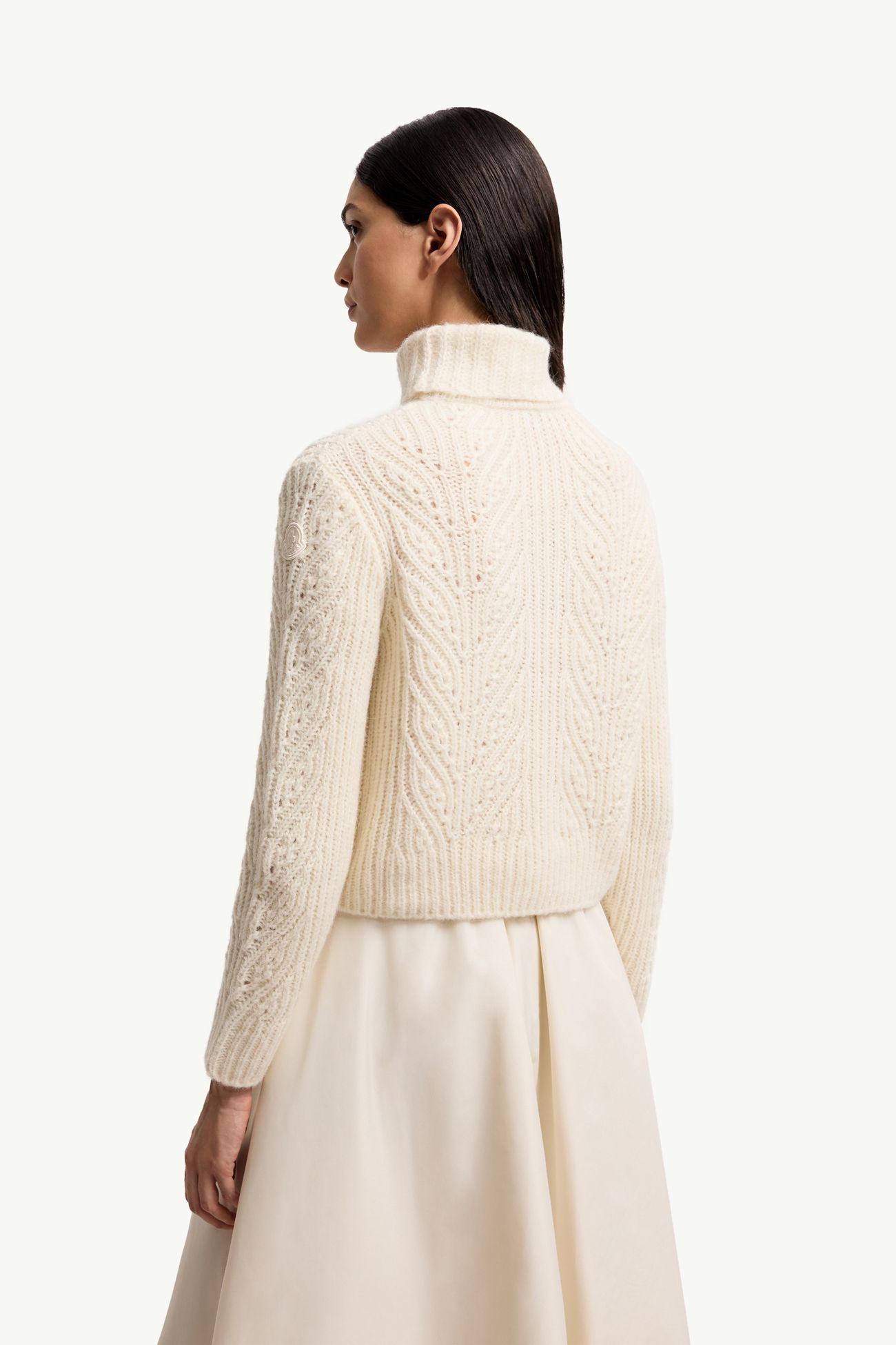 Pull à col roulé en alpaga mélangé Femmes Blanc Moncler 4