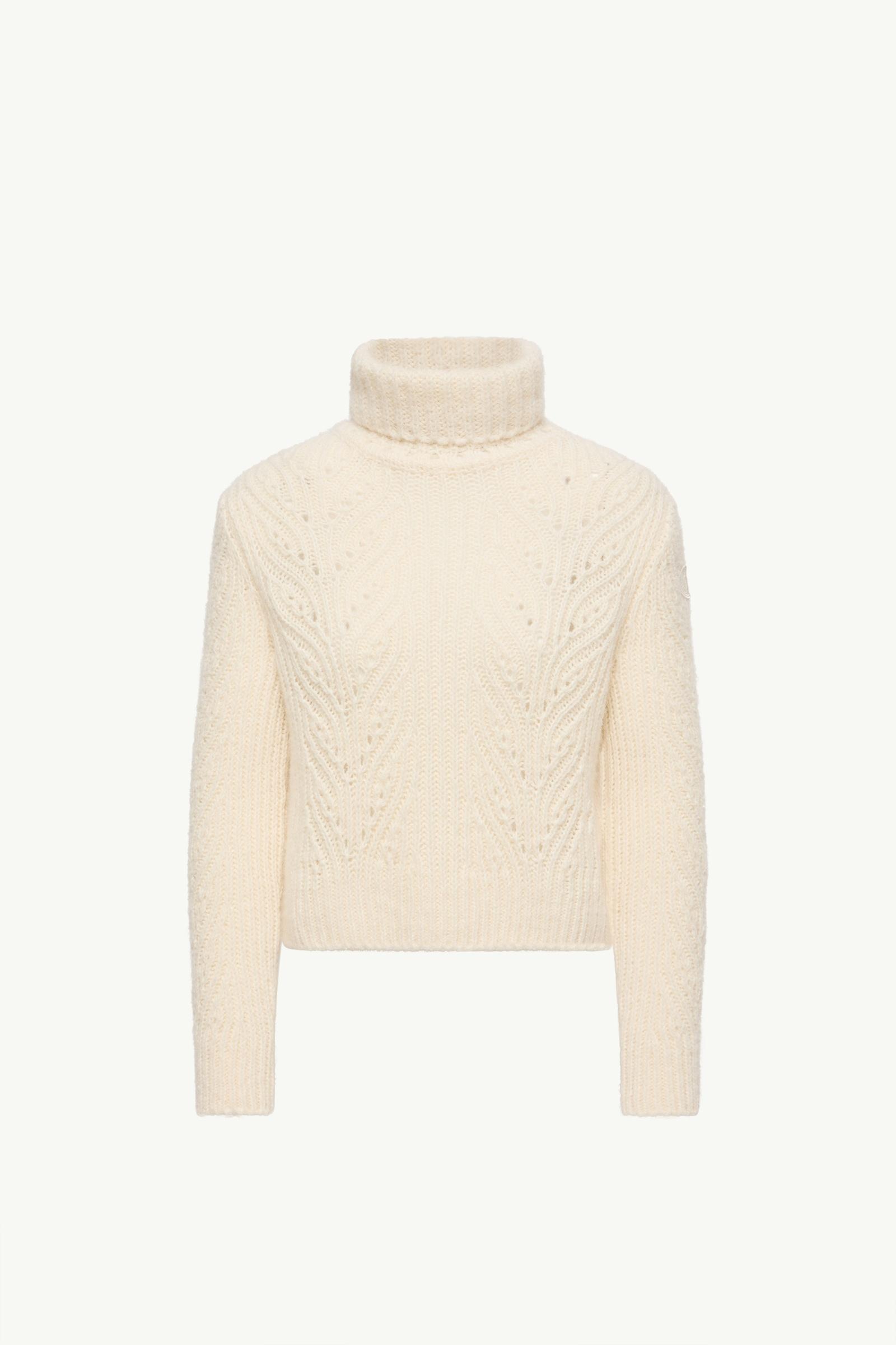 Pull à col roulé en alpaga mélangé Femmes Blanc Moncler, 1 of 0