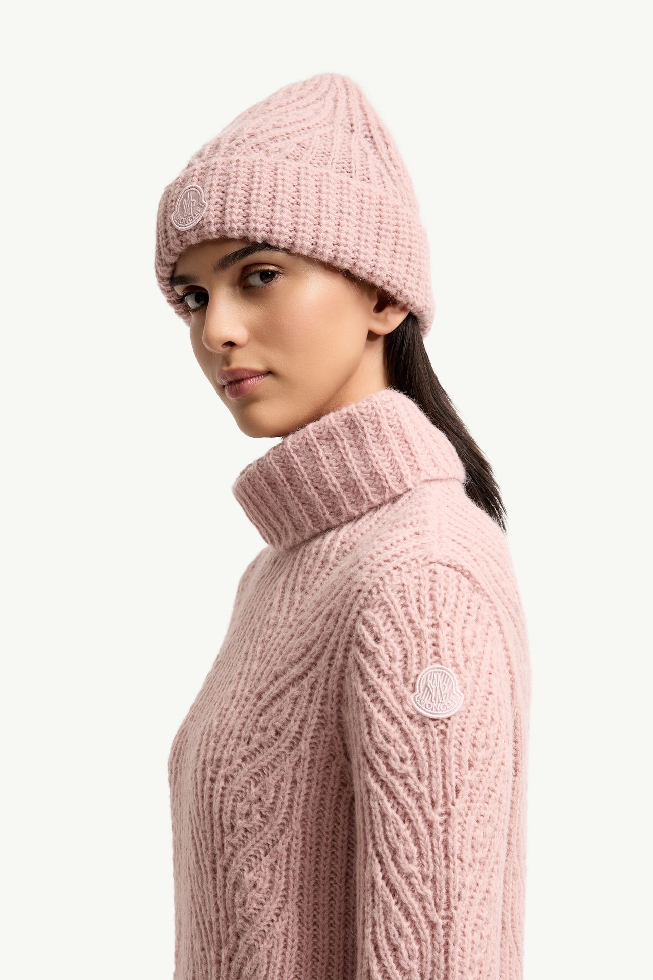 Alpaca Blend Turtleneck Jumper Women Pink Moncler 1
