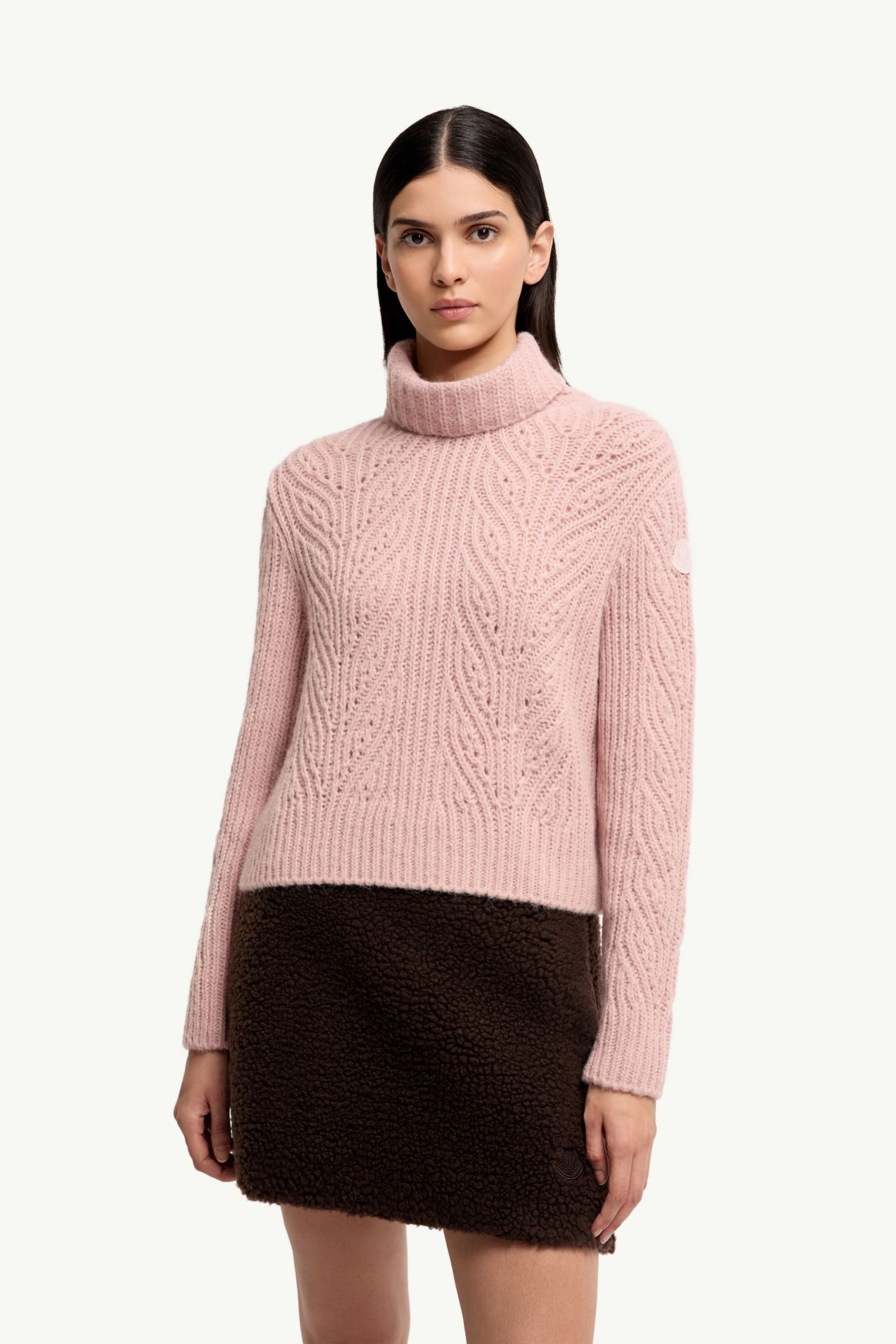 Alpaca Blend Turtleneck Jumper Women Pink Moncler 3