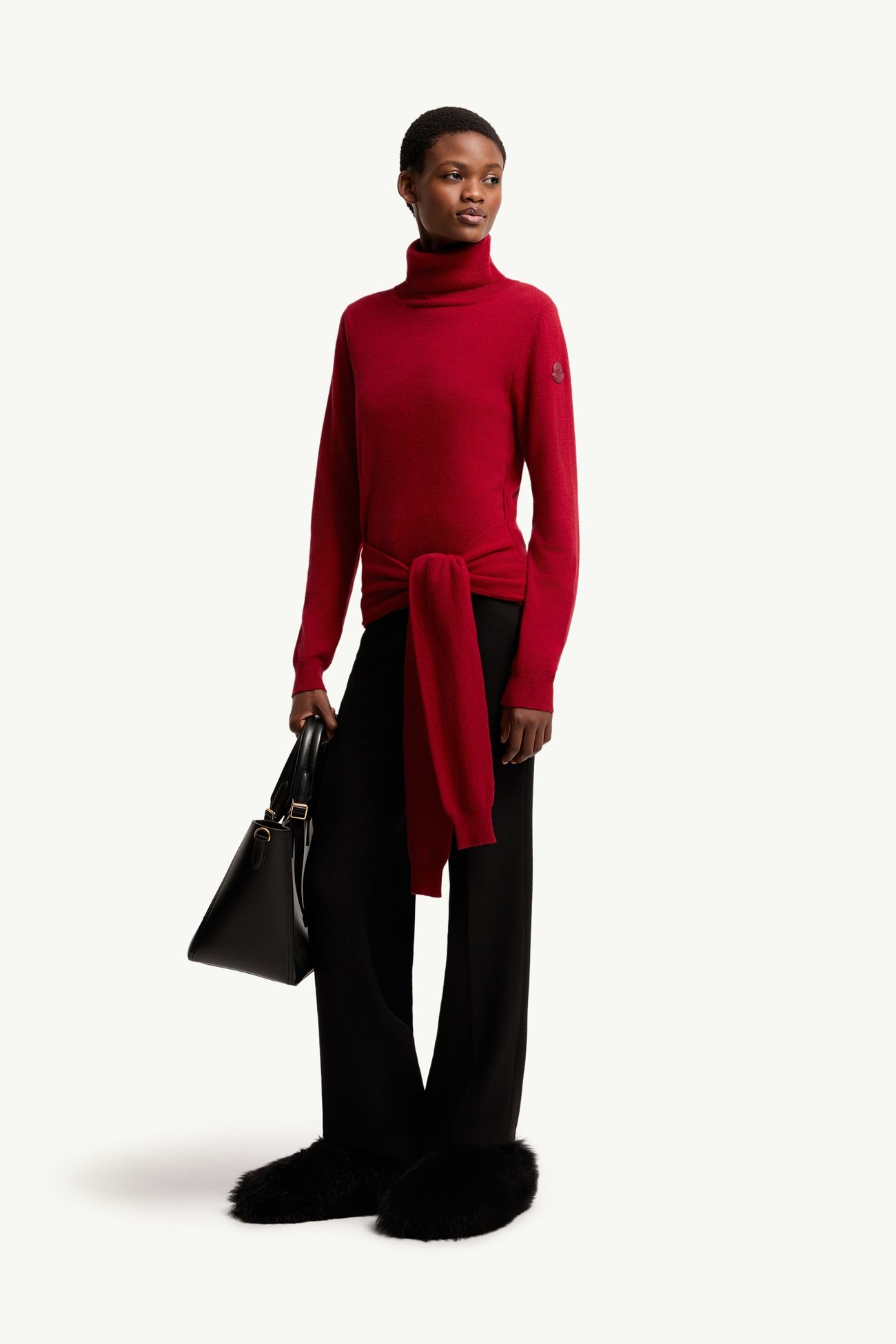 女士羊毛和山羊绒混纺高领毛衣 女士 红色 Moncler 0
