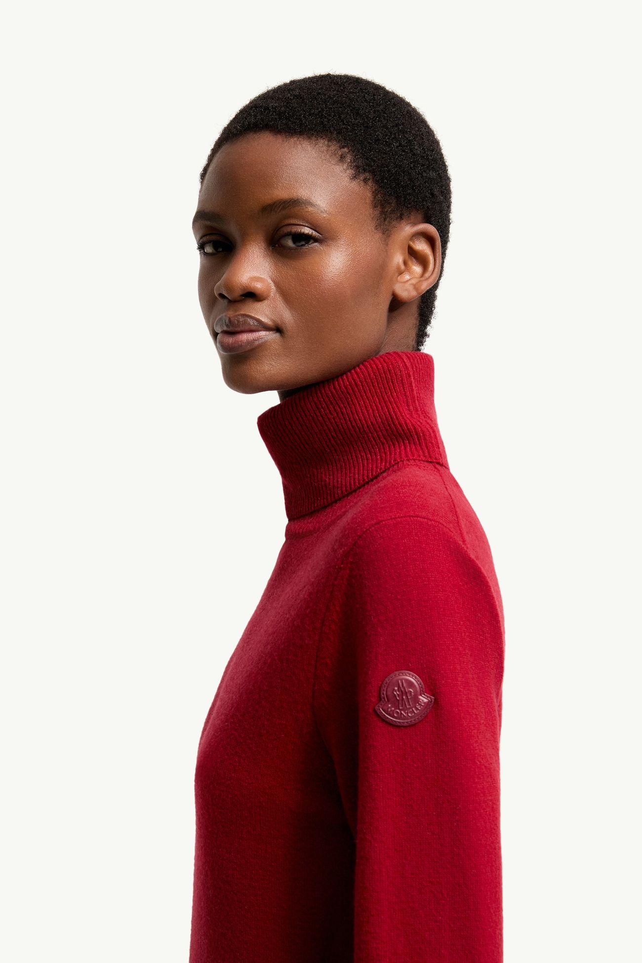 Pull col roulé en laine & cachemire Femmes Rouge Moncler 1