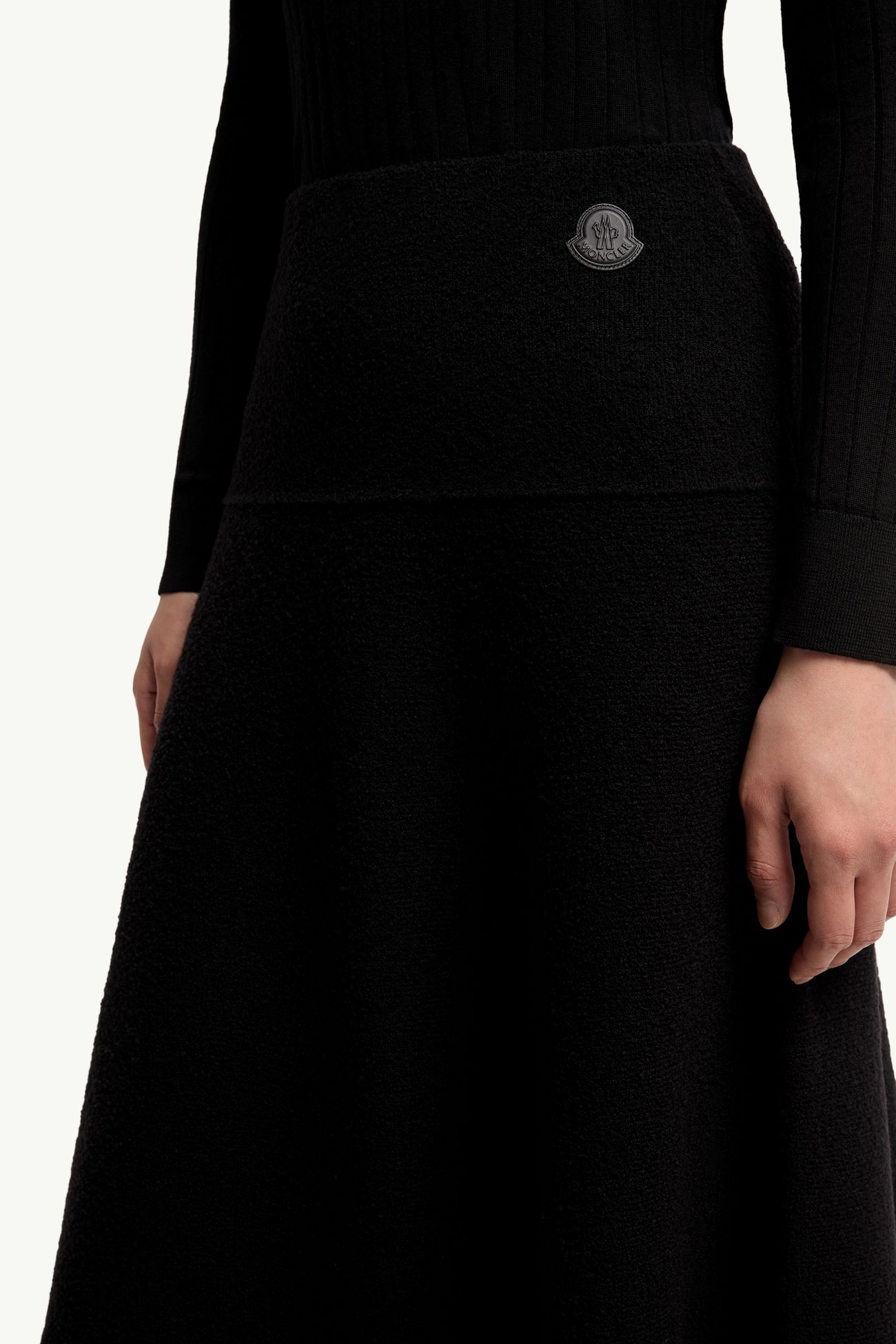 女士羊毛混纺中长半身裙 女士 黑色 Moncler 5