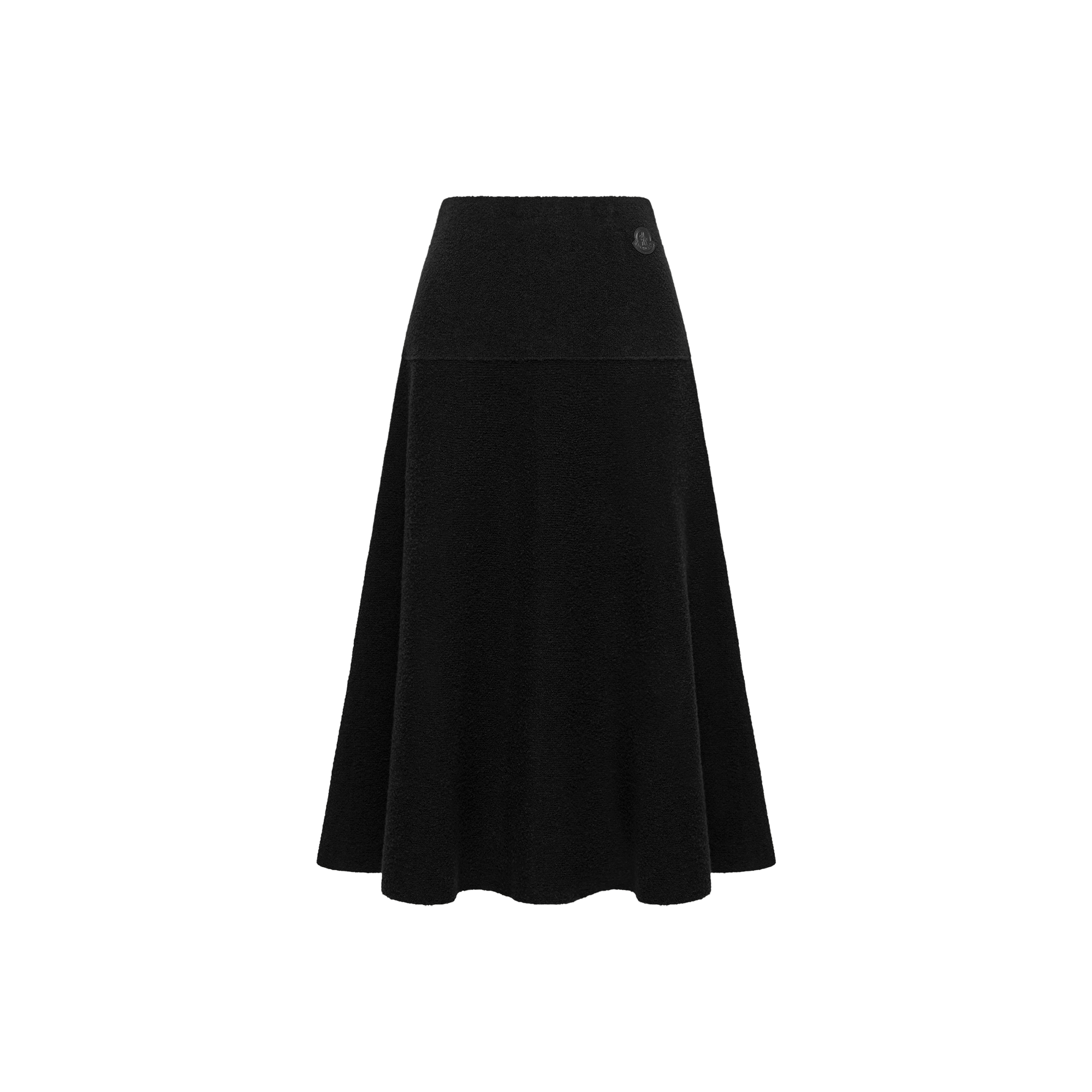 Moncler   Bouclé Wool Blend Midi Skirt for Women in Black, Size: L