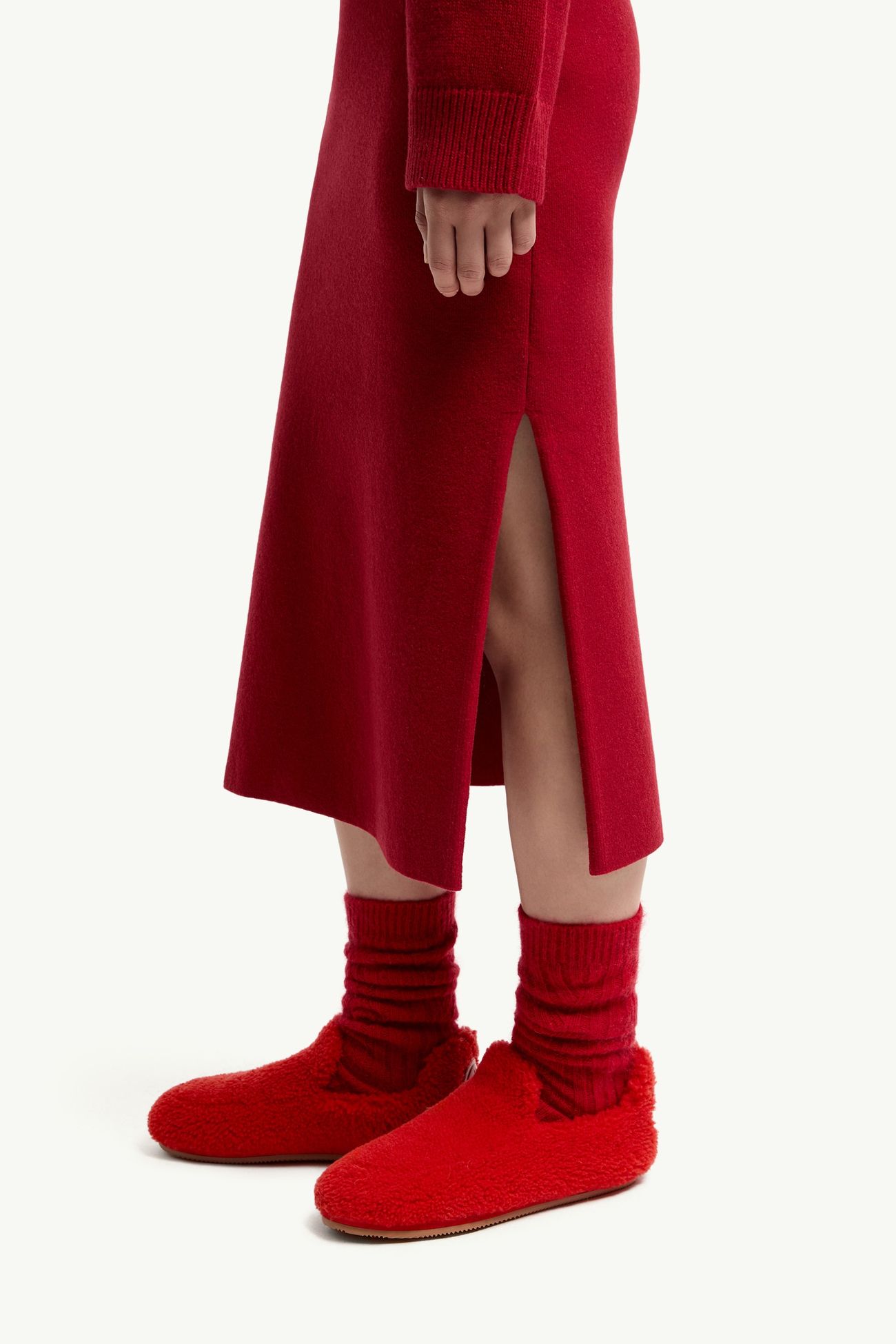 女士羊毛和山羊绒混纺中长半身裙 女士 红色 Moncler 1