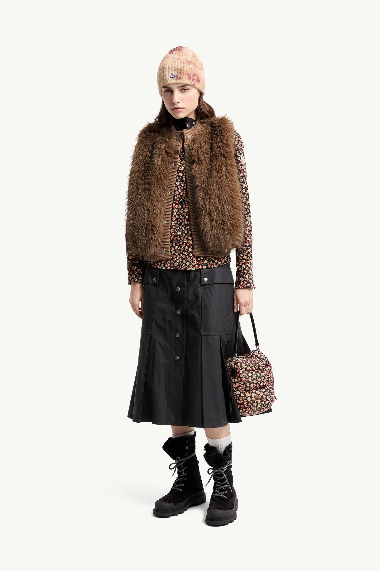 Camel Beige Wool Down Vest - Vests for Women | Moncler US