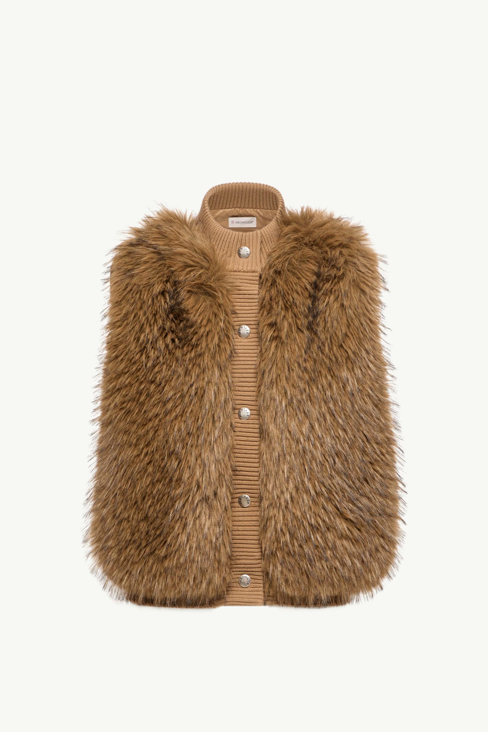 Wool Down Gilet Women Camel Beige Moncler, 1 of 0