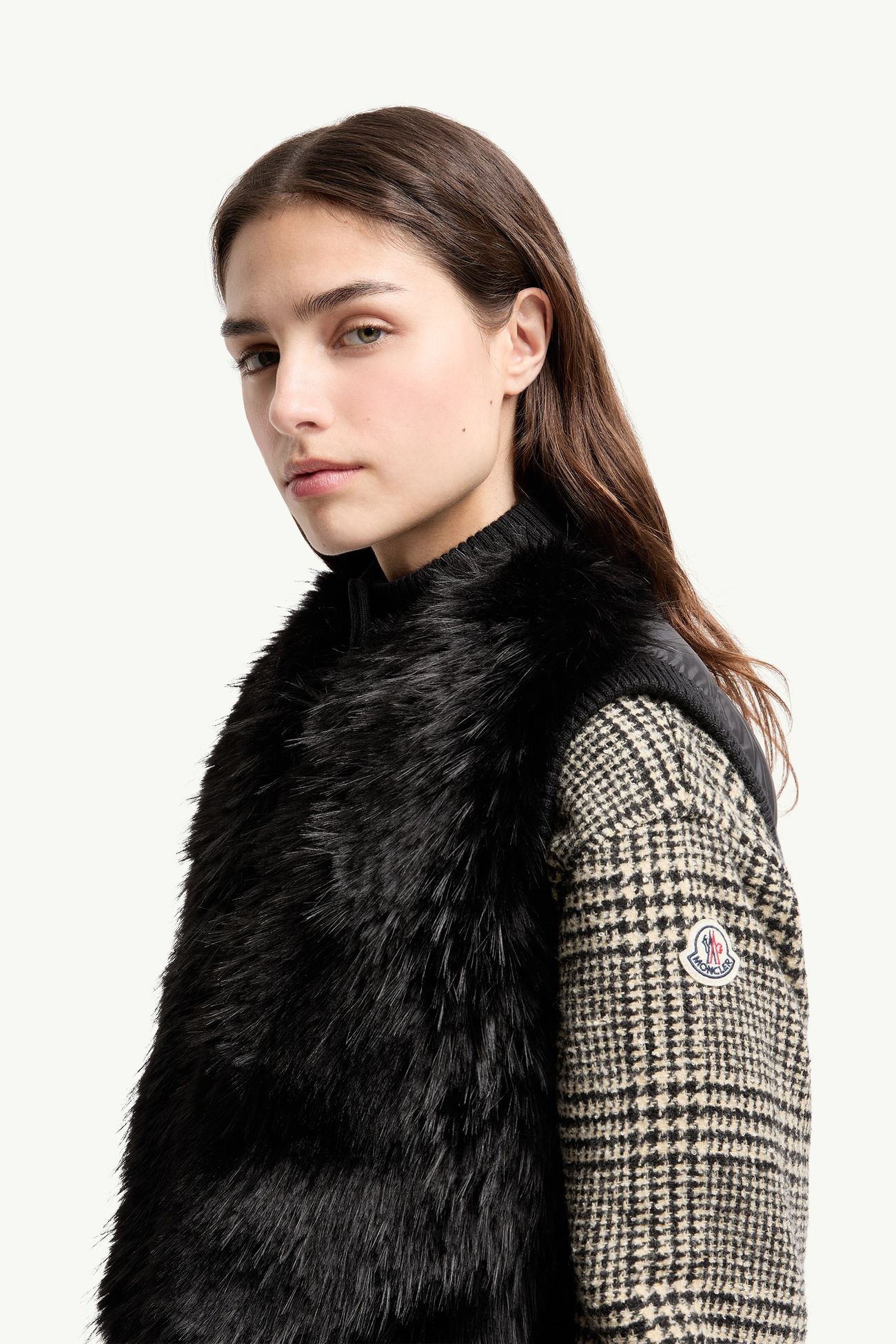 Chaleco plumífero de lana Mujer Negro Moncler 1