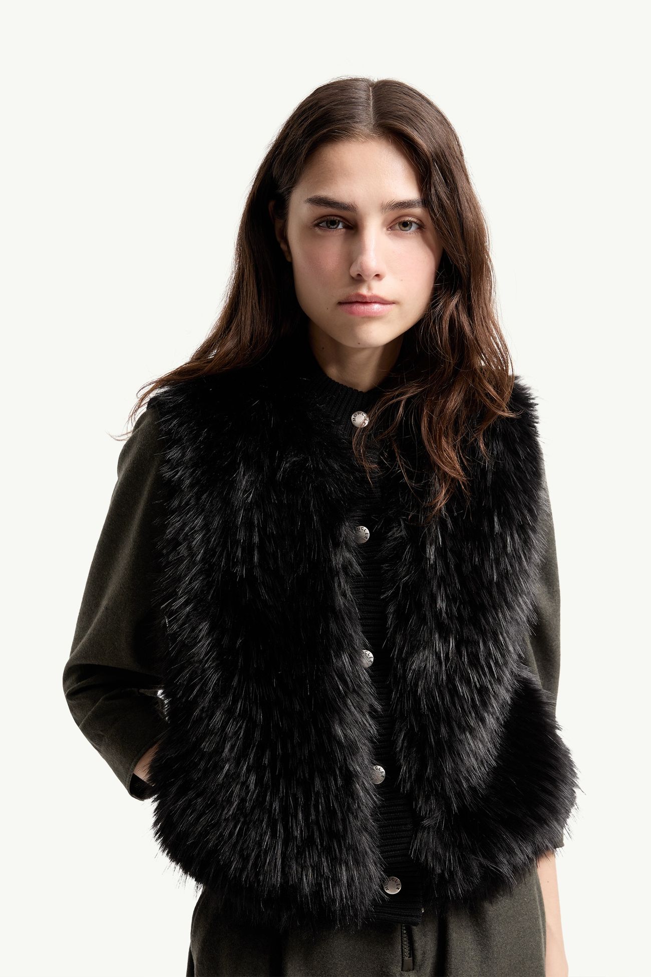 Chaleco plumífero de lana Mujer Negro Moncler 5