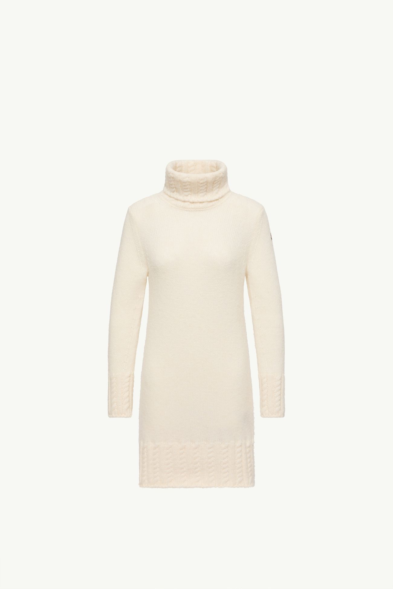 Strickkleid aus Alpaka-Mischung mit Rollkragen Damen Weiß Moncler 2