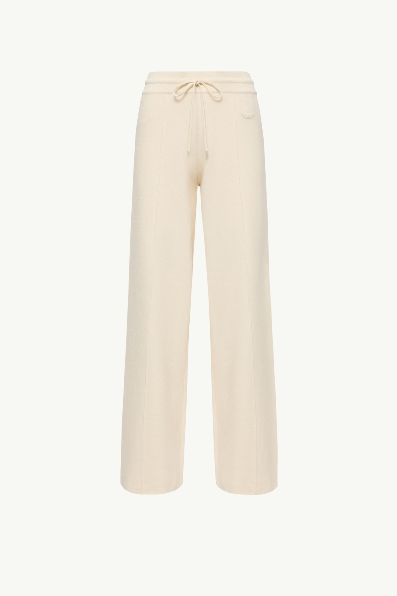 Double Knit Wool & Cashmere Pants Women White Ivory Moncler 2