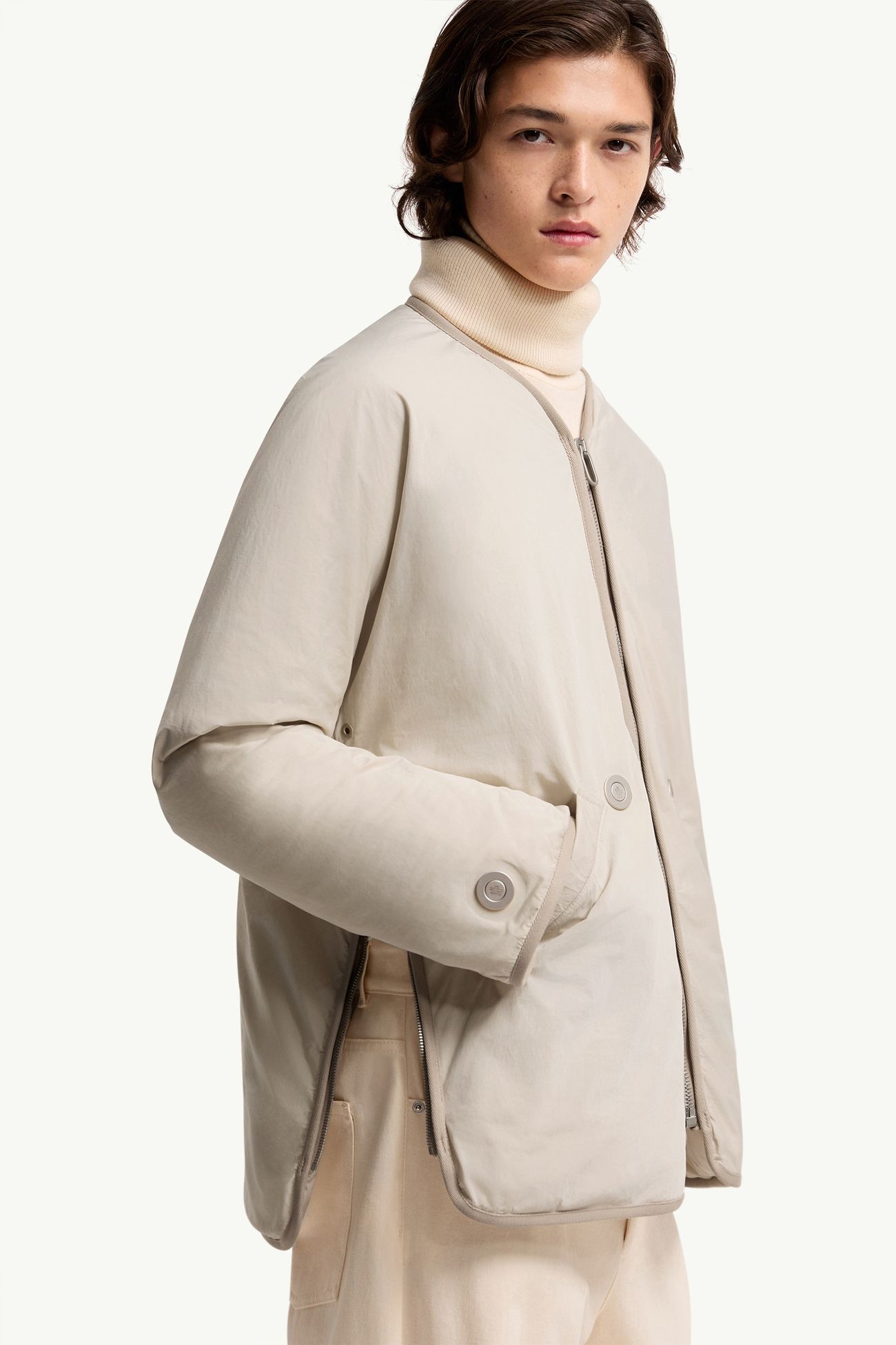 LoveFrom, MONCLER Moncore男女款中长羽绒夹克外套 中性 浅米色 Moncler 7