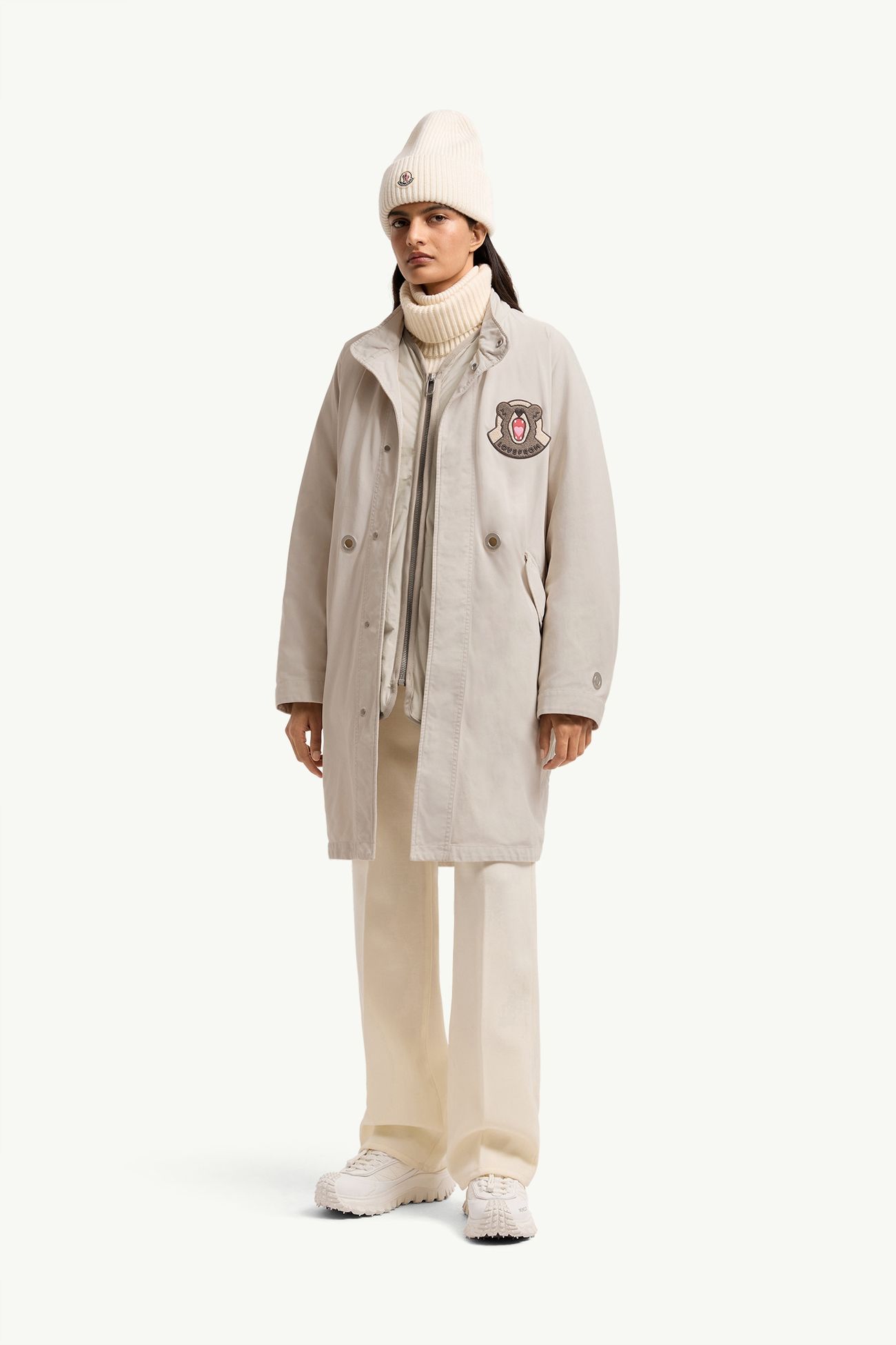 LoveFrom, Moncler長身派克大衣 中性 淺米色 Moncler 2