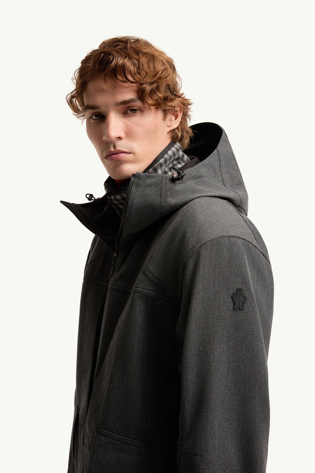 Giacca da sci Ardiden in lana con cappuccio Uomo Grigio Scuro Moncler 1