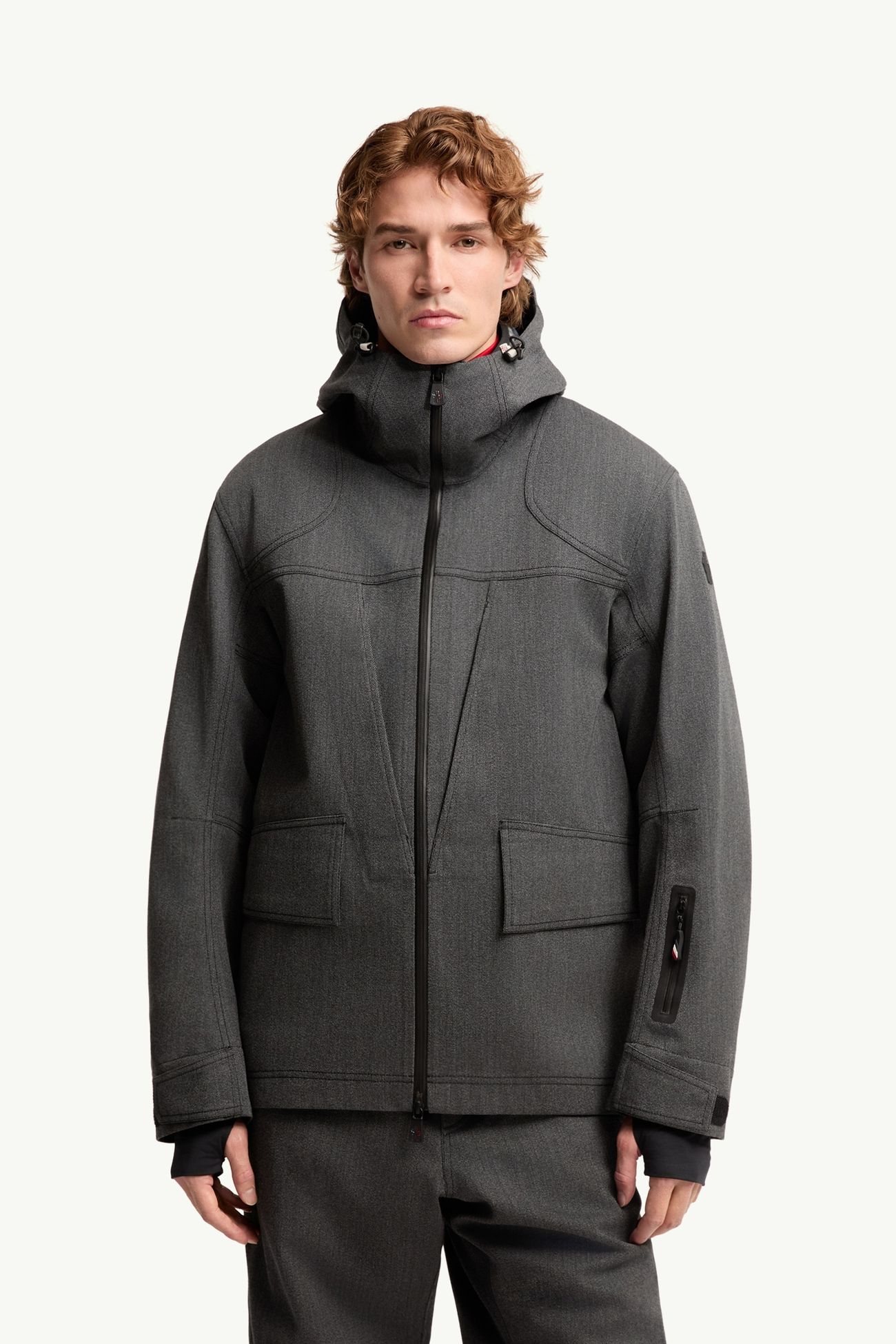 Ardiden Hooded Wool Ski Jacket Men Dark Gray Moncler 3