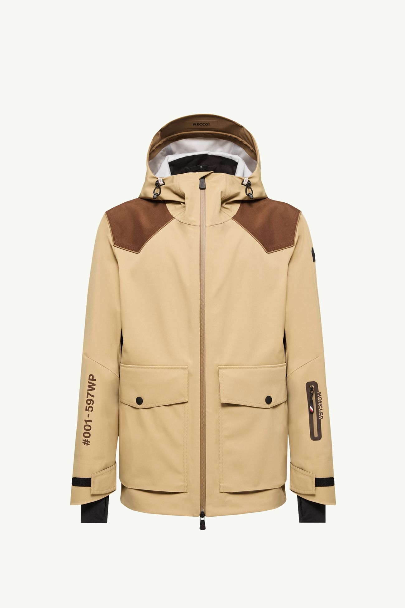 Giacca da sci con cappuccio Vernon in GORE‐TEX® laminato Uomo Beige Moncler 2