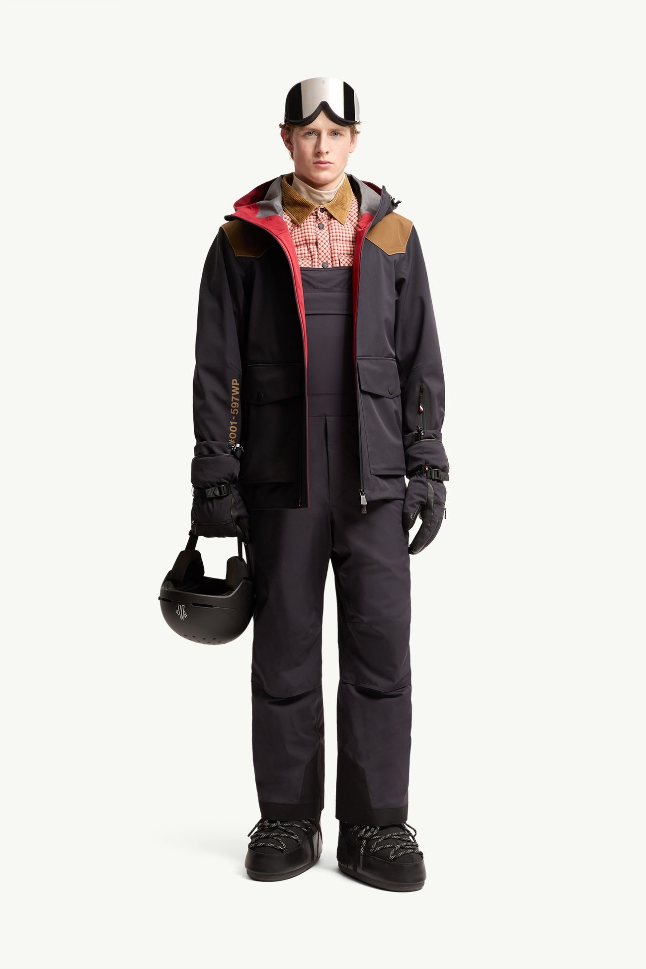 Chaqueta de esquí con capucha de GORE‑TEX® laminado Vernon Hombre Azul oscuro Moncler 0