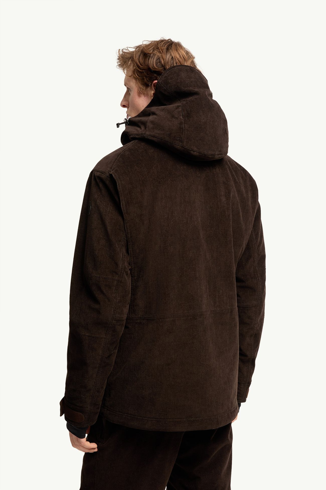 Chaqueta de esquí aislante de pana con capucha Airolo Hombre Marrón Oscuro Moncler 4