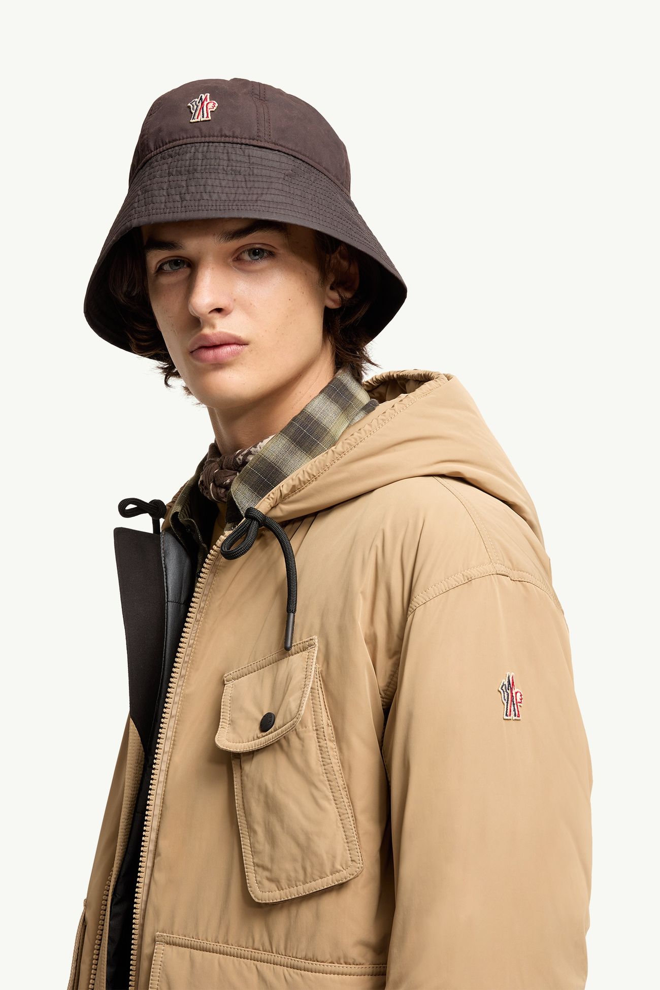 Ober Short Padded Jacket Men Beige Moncler 1