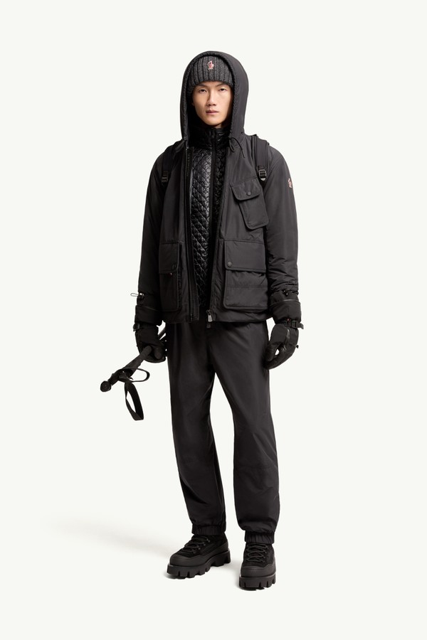 Ober Short Padded Jacket Men Black Moncler 0