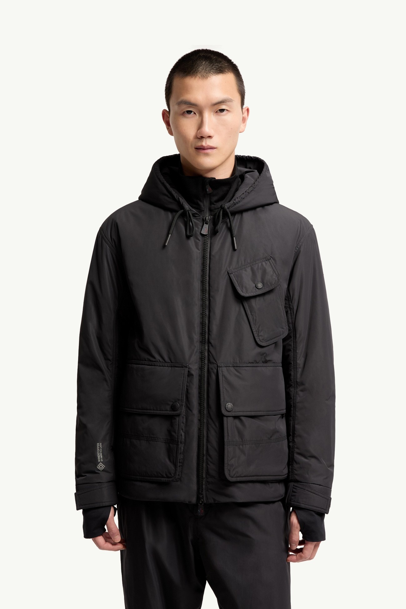 Giacca imbottita corta Ober Uomo Nero Moncler 3