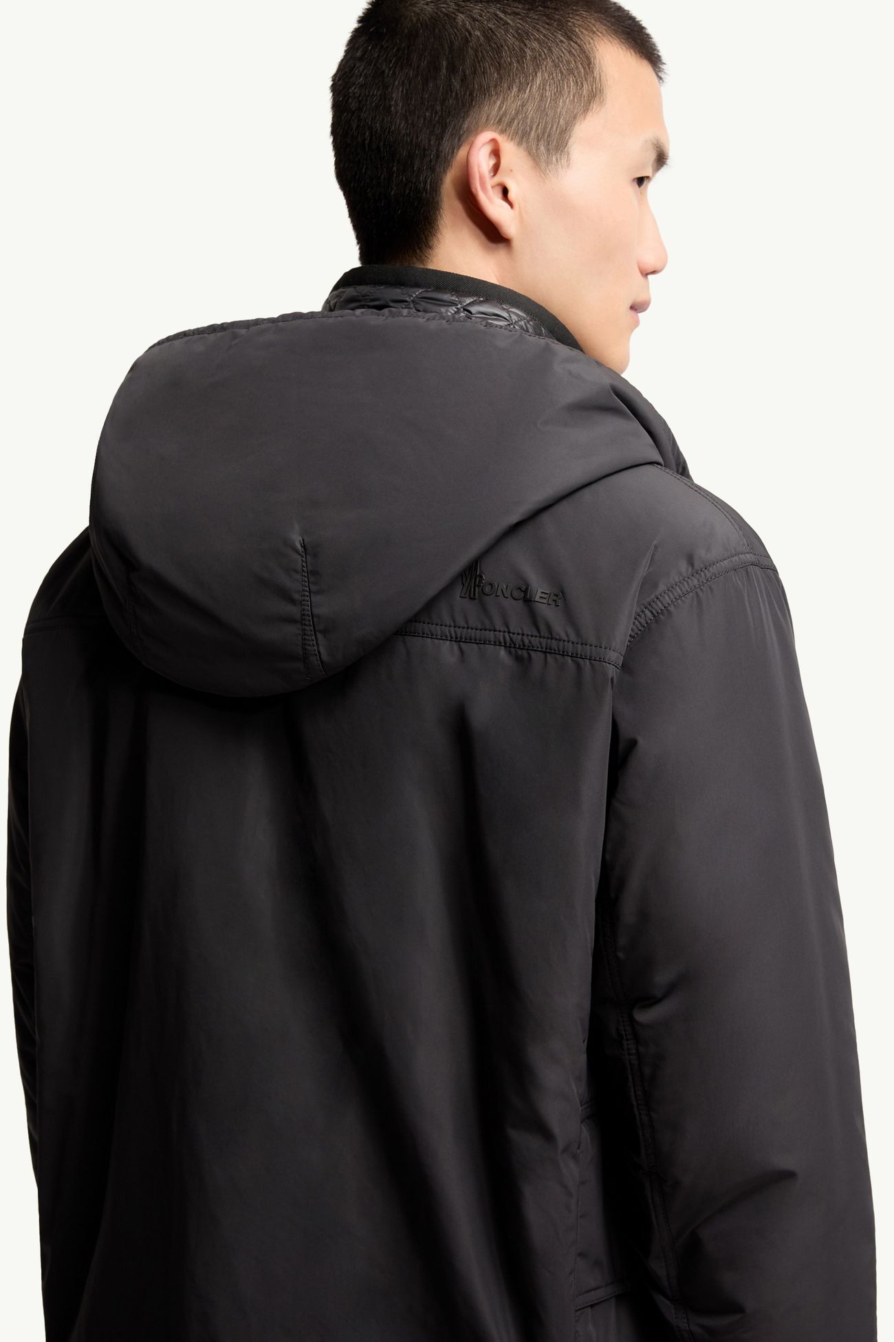 Ober Short Padded Jacket Men Black Moncler 5