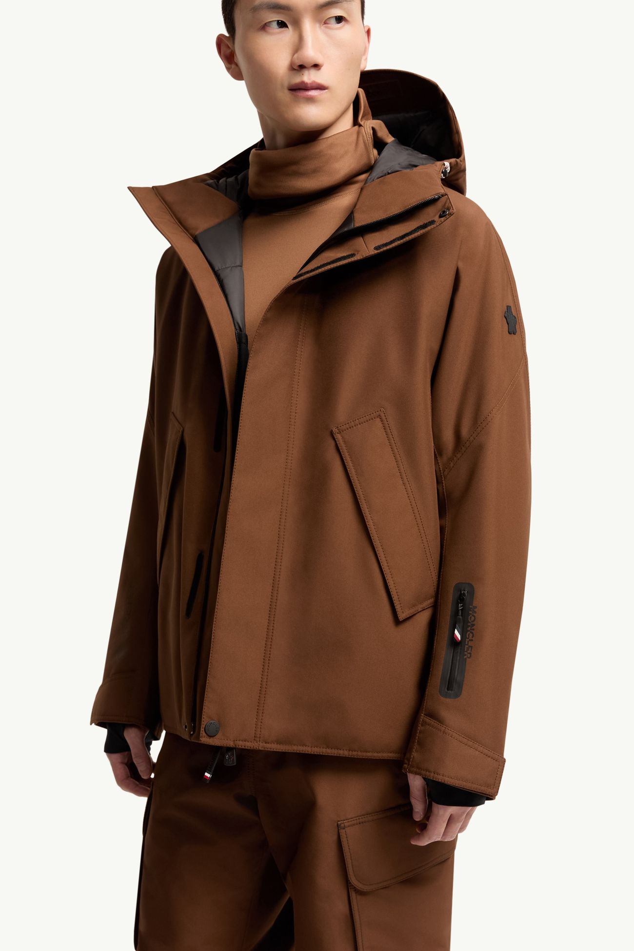 Lambir 후드 GORE-TEX® 스키 재킷 남성 브라운 Moncler 5
