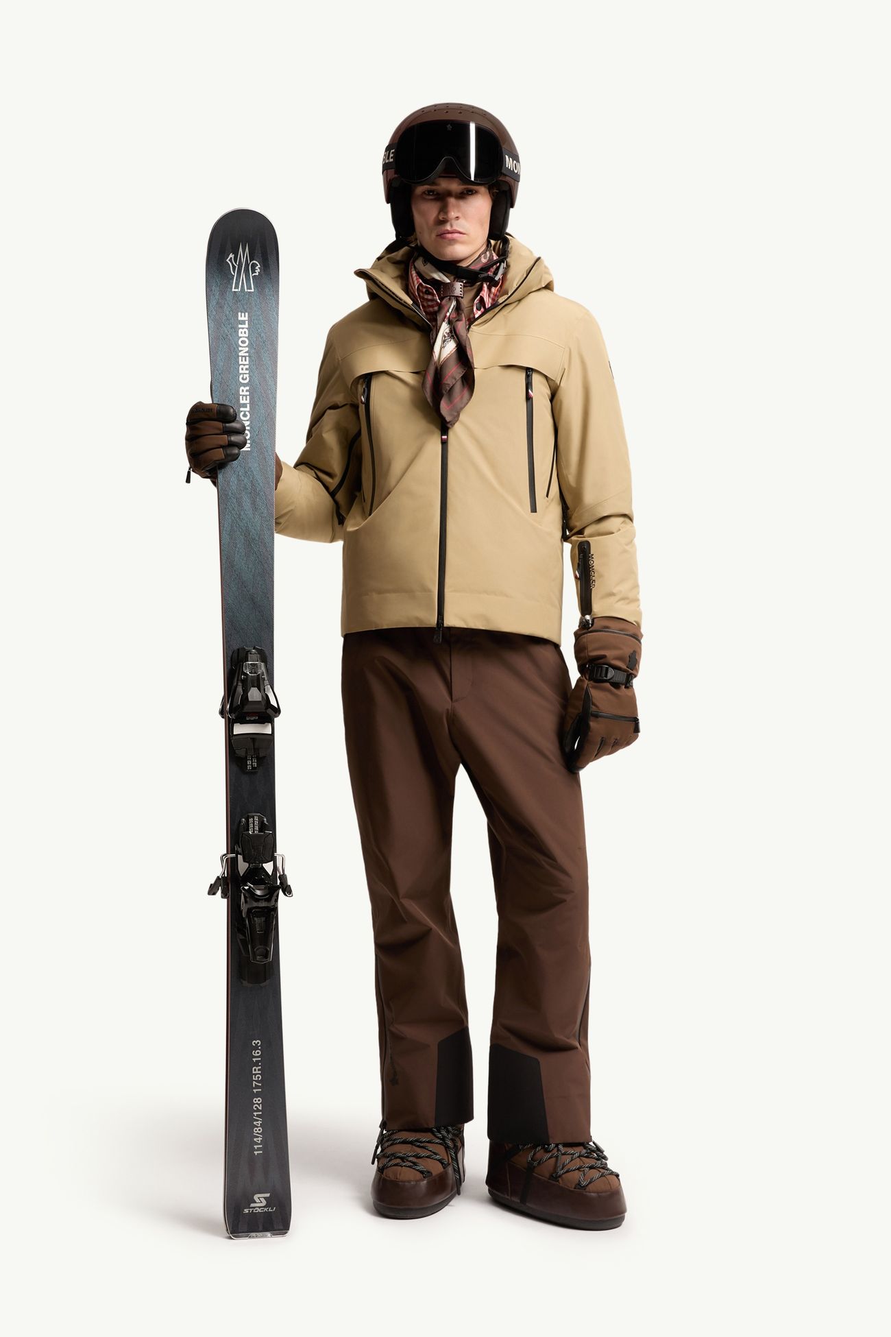Balmhorn連帽GORE-TEX®保暖滑雪外套 男士 淺啡色 Moncler 0