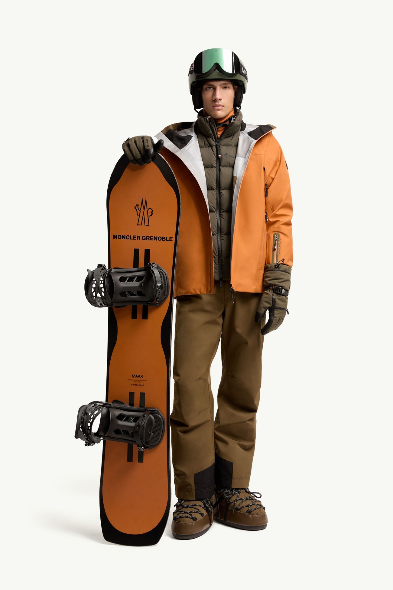 Hinterburgs Hooded GORE-TEX® Ski Shell Jacket Men Orange Moncler 0