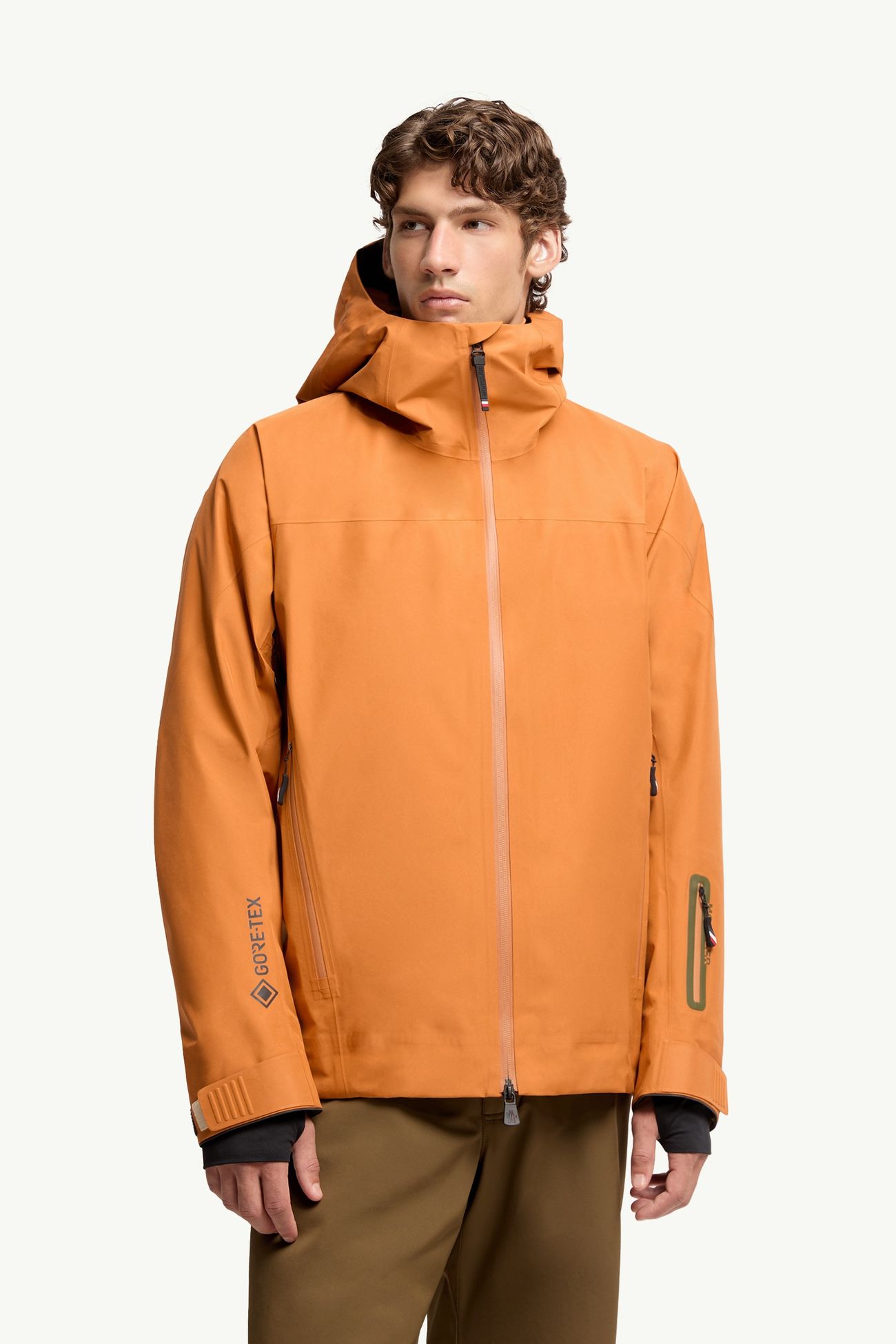 Veste de ski imperméable à capuche Hinterburgs en GORE-TEX® Hommes Orange Moncler 3