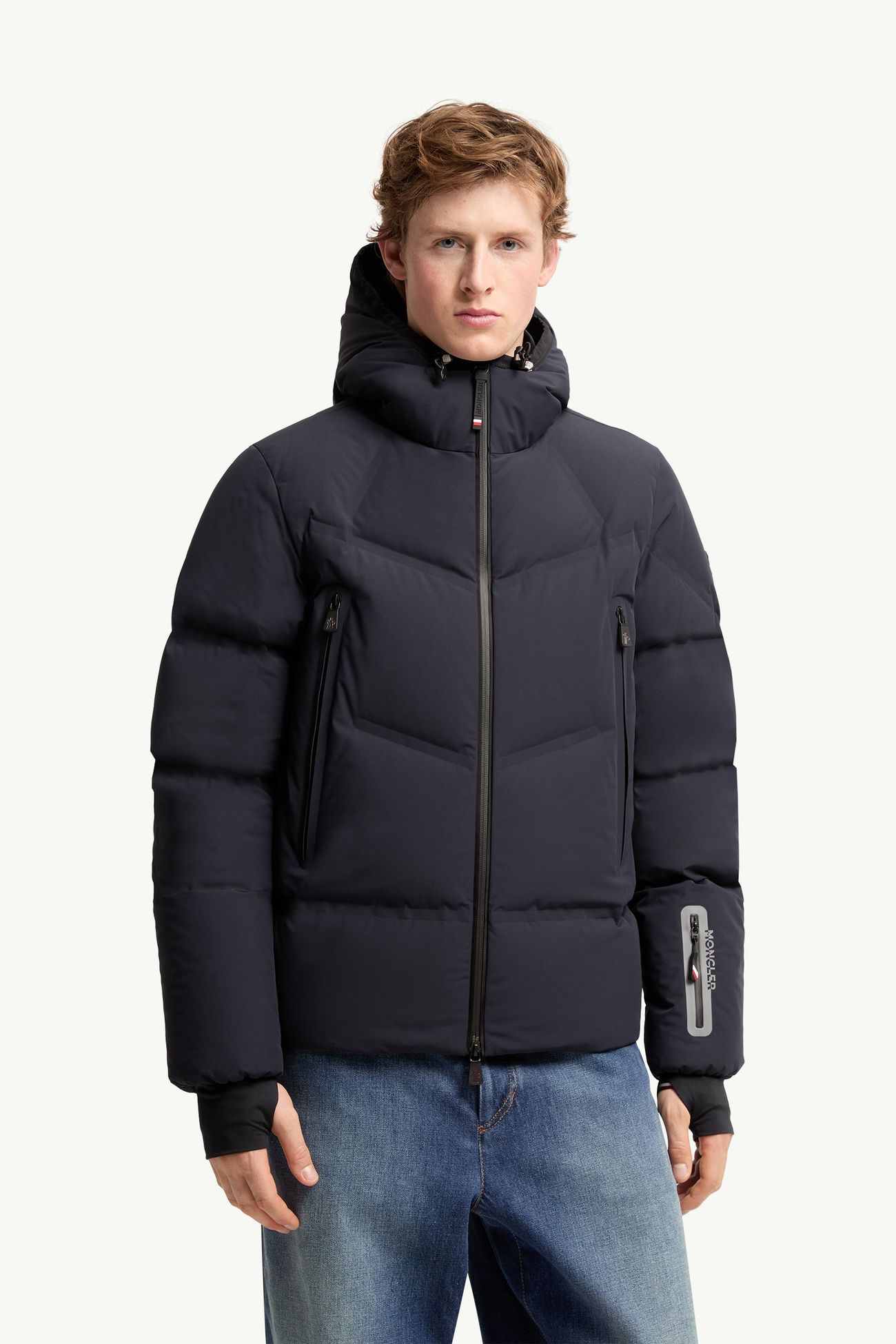 Angren男士连帽保暖夹克外套 男士 海军蓝色 Moncler 3